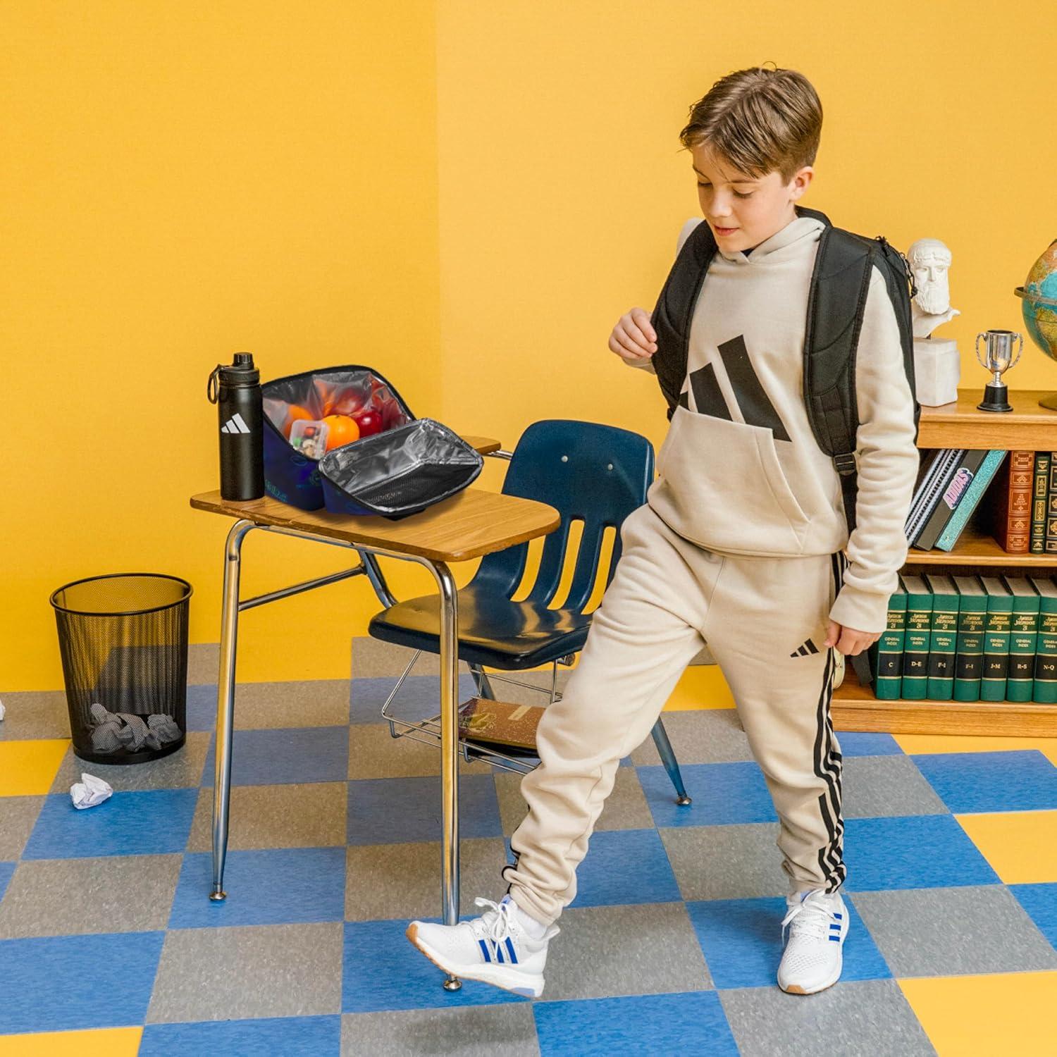 Bolsa de Almuerzo Aislada Adidas Unisex 3D AOP Blanca/Azul