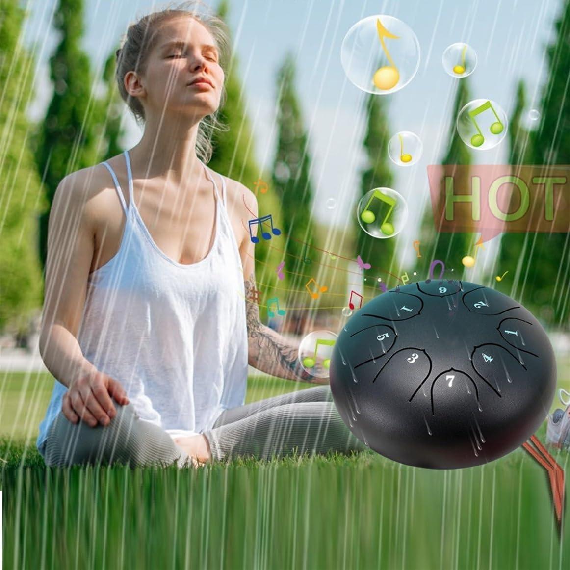 Tambor de Lluvia ILWHE 15.24 cm Negro, 8 Notas, Acero Duradero