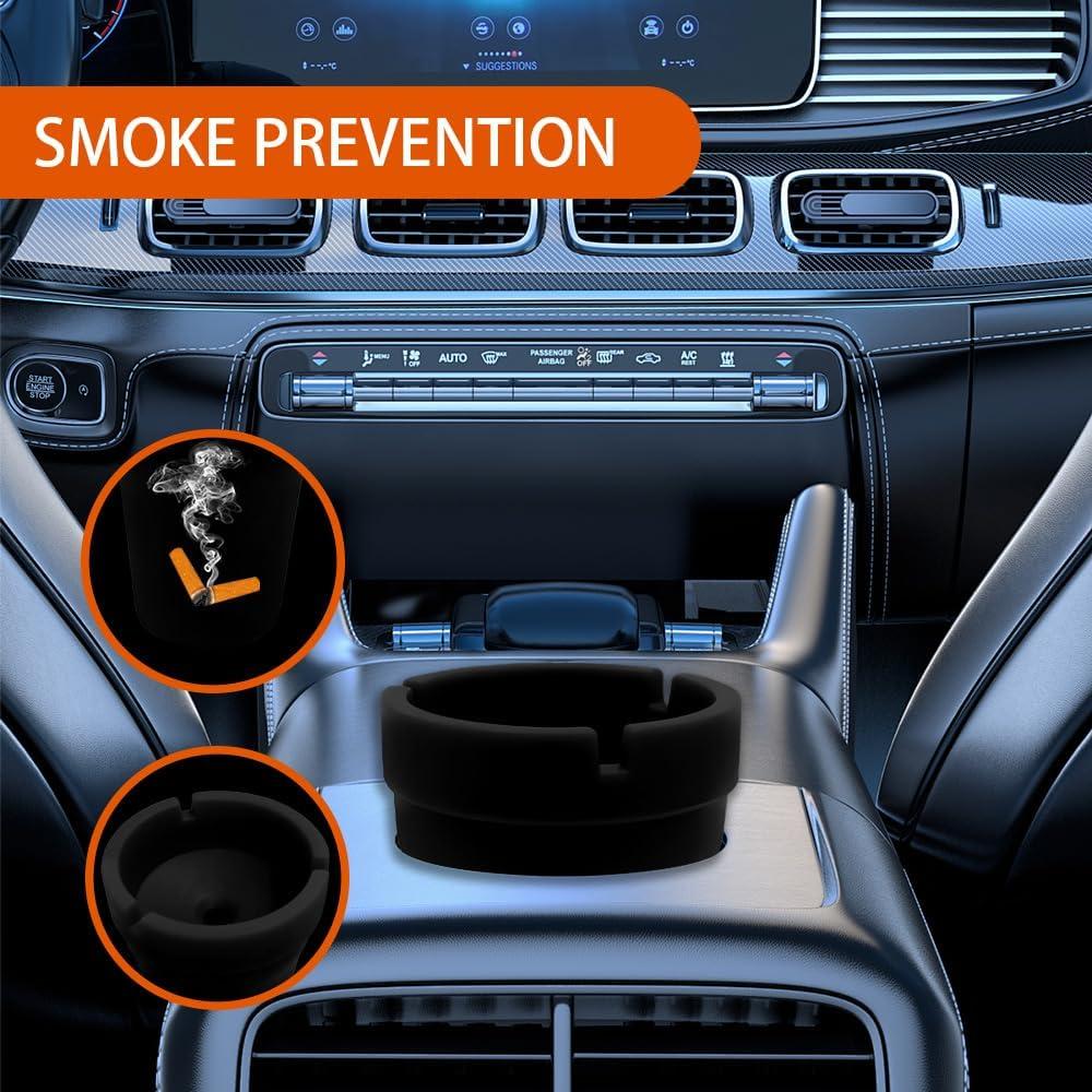 Cenicero de coche Tecledsn portátil a prueba de olores 10.6 cm