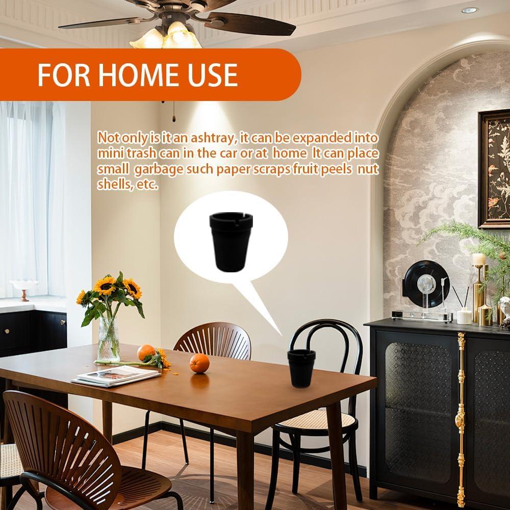 Cenicero de coche Tecledsn portátil a prueba de olores 10.6 cm