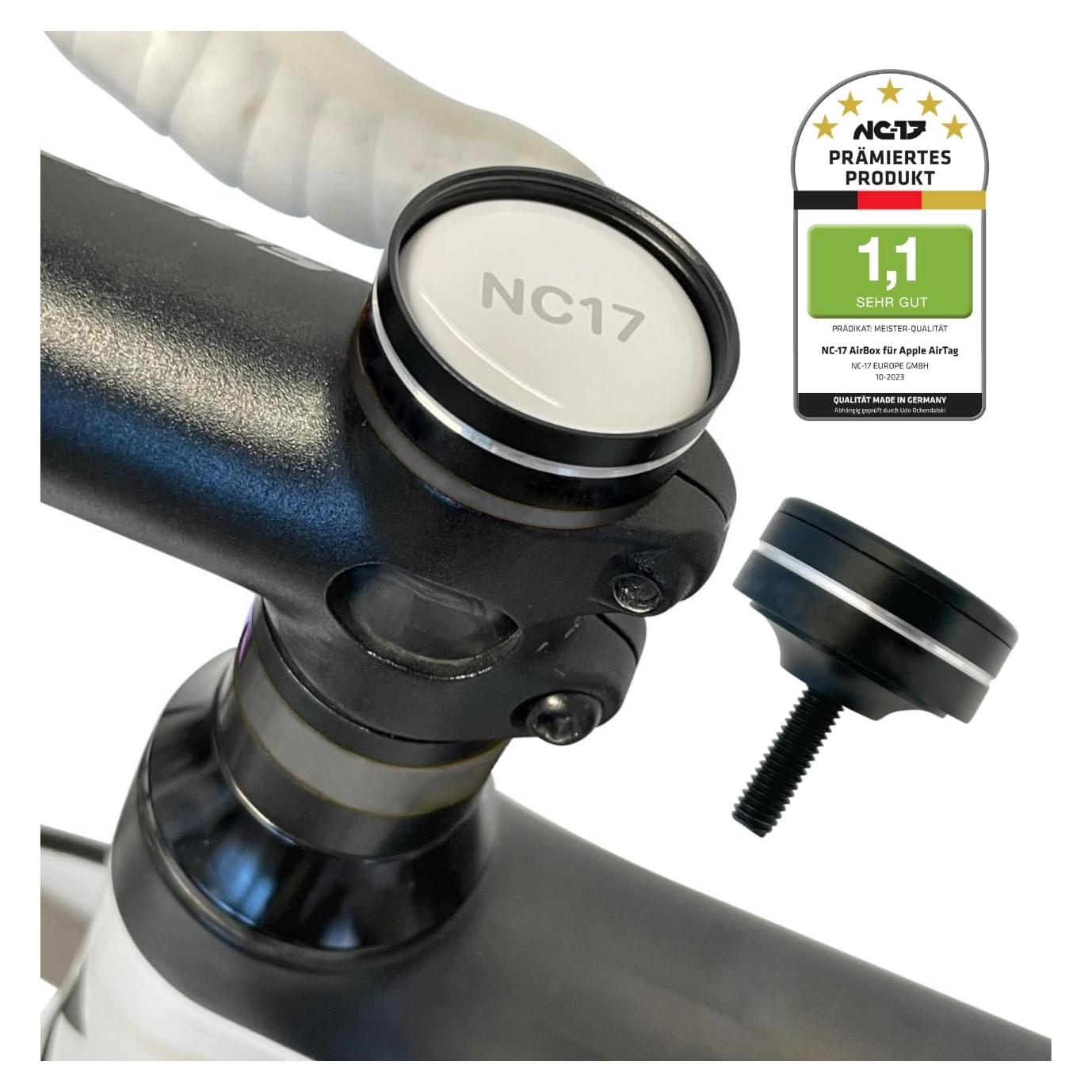 Soporte NC-17 AirBox para Apple AirTag y Moto Tag - Aluminio CNC