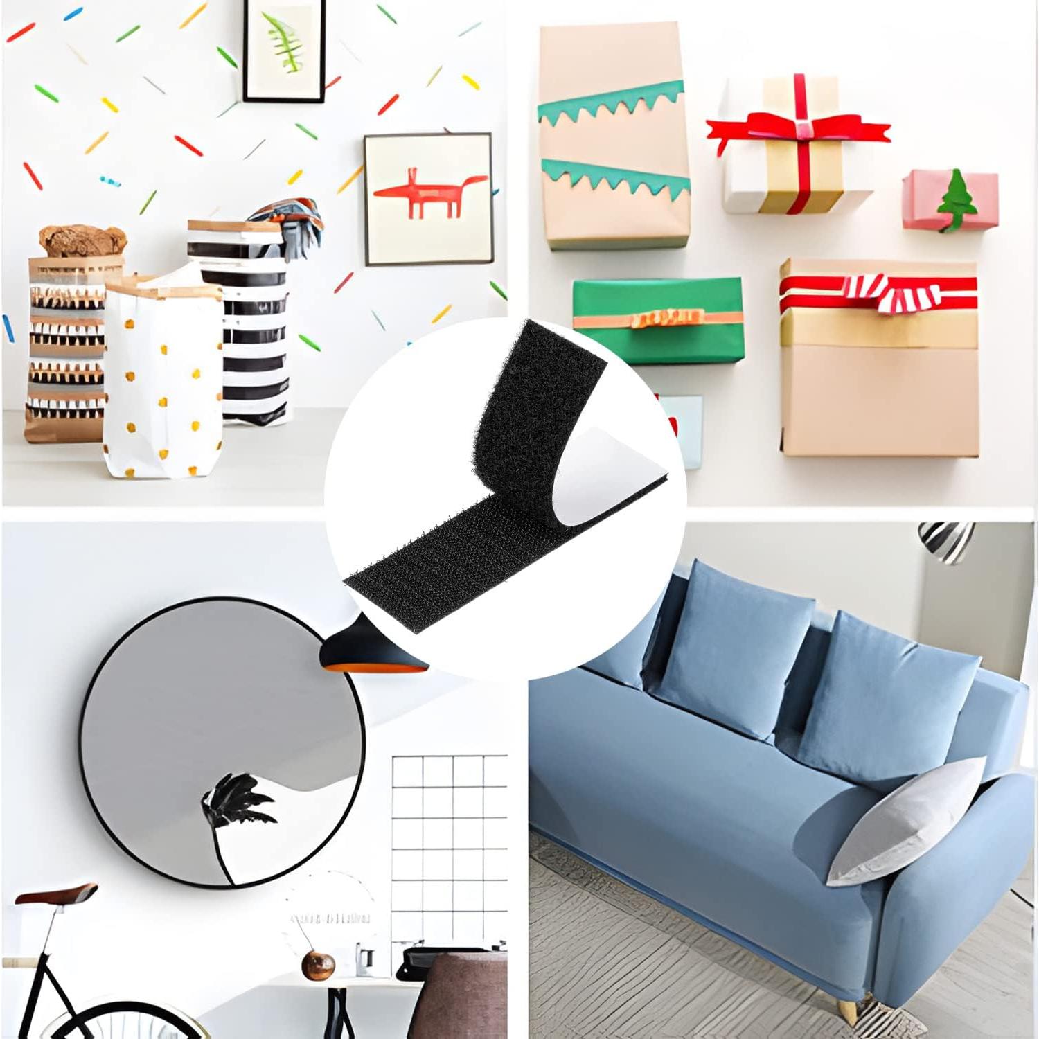 BRAVESHINE Cinta de Gancho y Bucle Adhesiva 1.2x10 cm