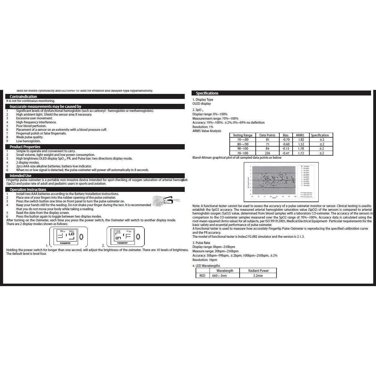 Oxímetro de Pulso Concord BlackOx - Medición SpO2 y Pulso