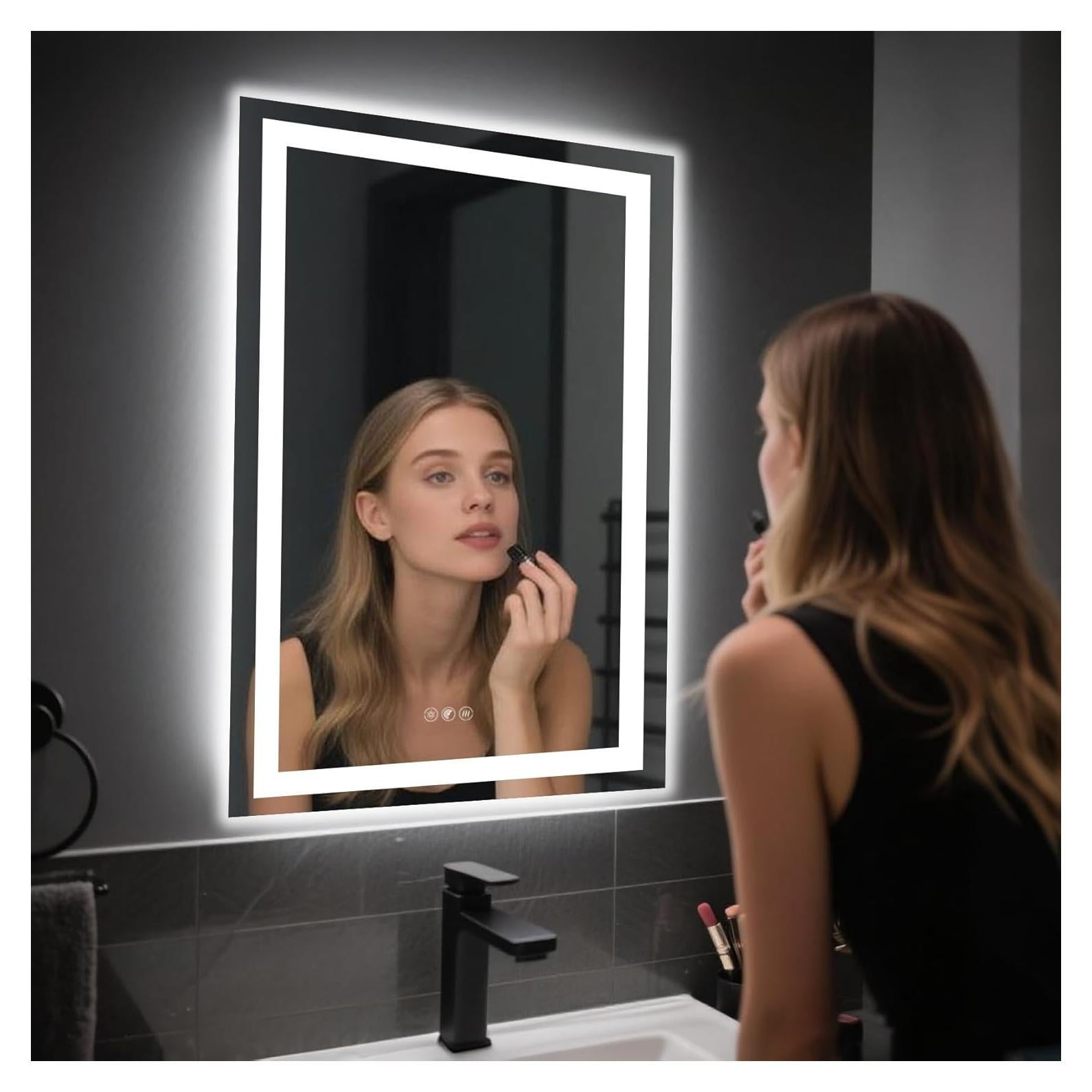 Espejo de Baño LED BALUXCA 71x50 cm con Anti-vaho y Sensor