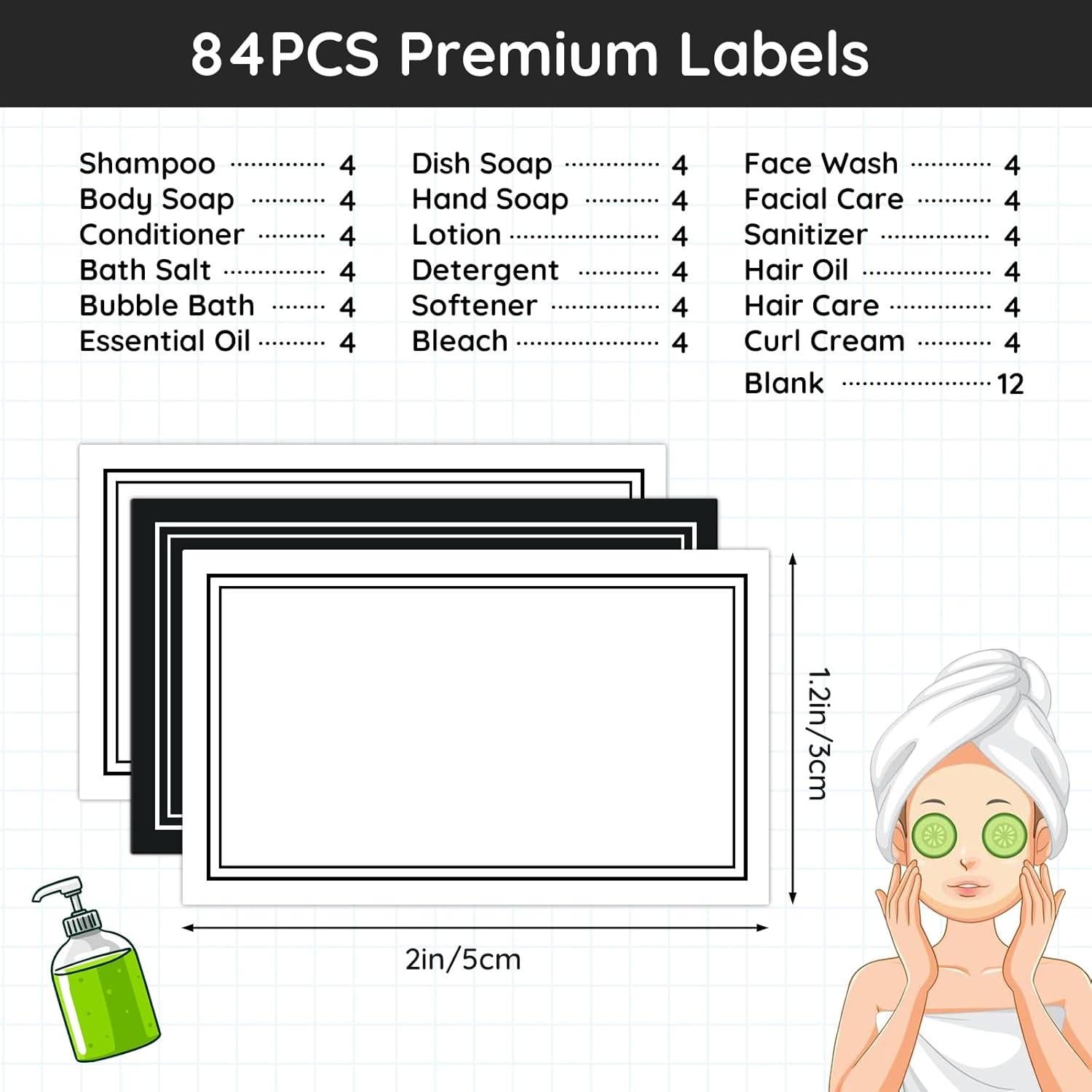 Etiquetas Impermeables Autoadhesivas Segbeauty 84 Piezas