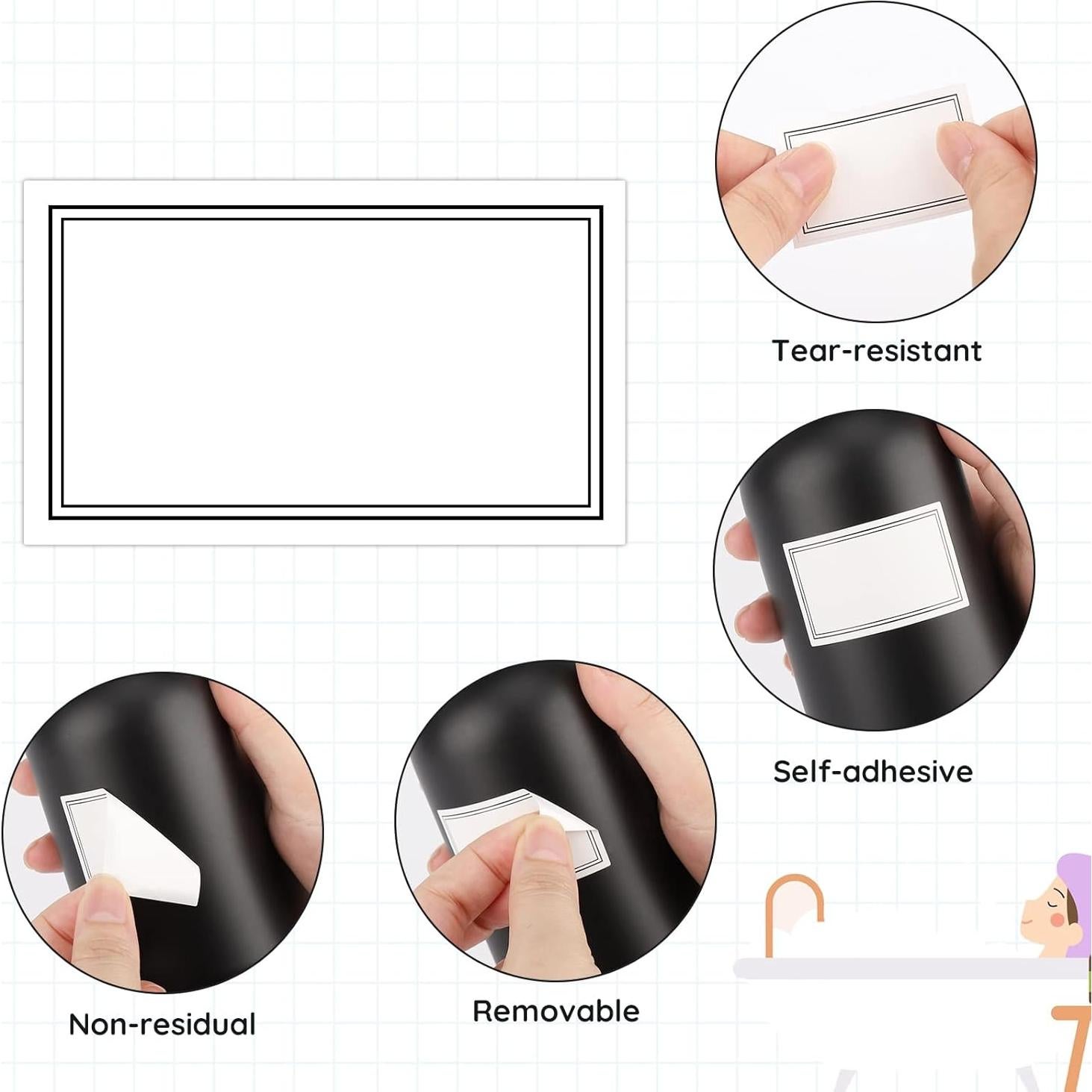 Etiquetas Impermeables Autoadhesivas Segbeauty 84 Piezas