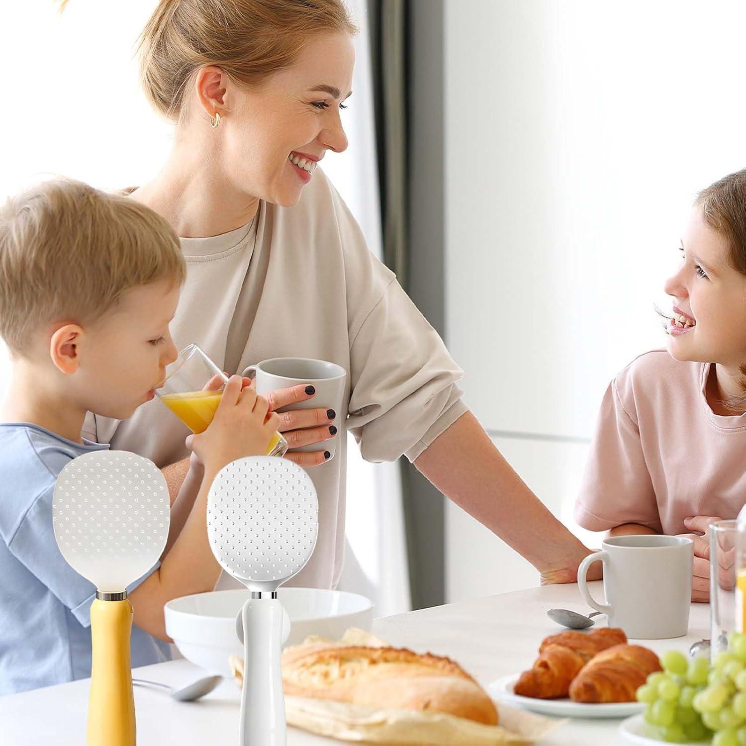 Paleta de Arroz Tizee con Ventosa Antiadherente - Blanco