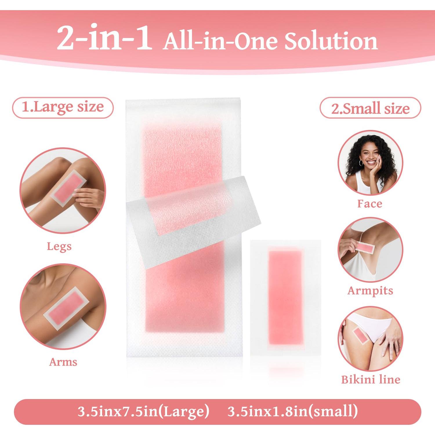 Tiras de Cera Depilatorias WaxPro - 60 Unidades Rosa