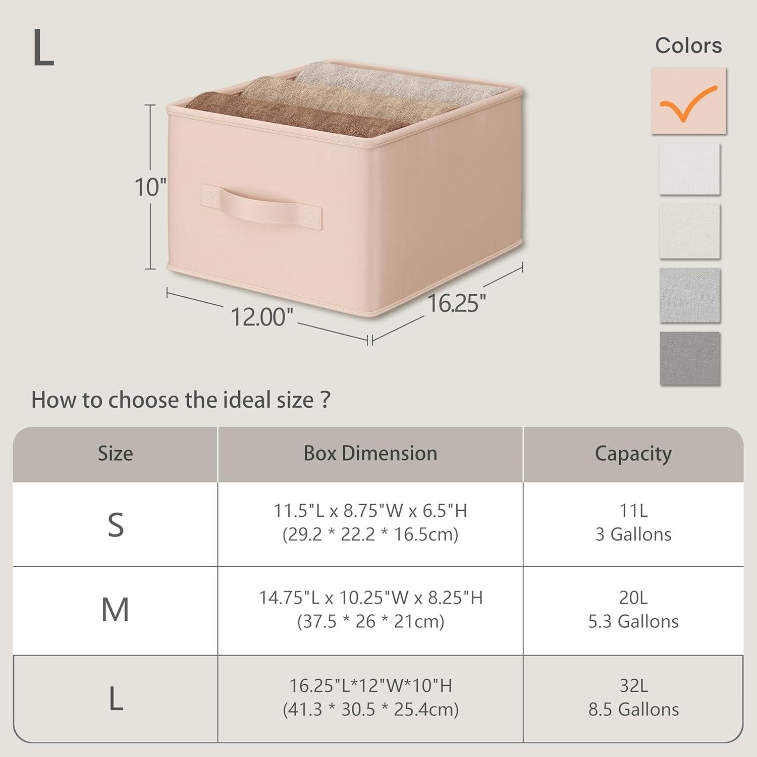 Cajas de Almacenamiento Plegables LayerSpace Rosa Blush 3 Piezas