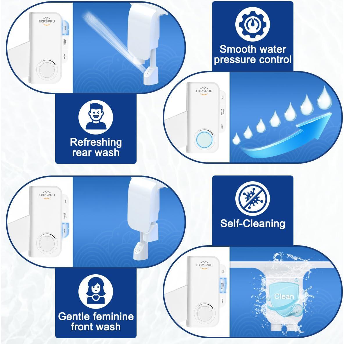 Accesorio de Bidet No Eléctrico EXPSPRU Blanco con Doble Boquilla