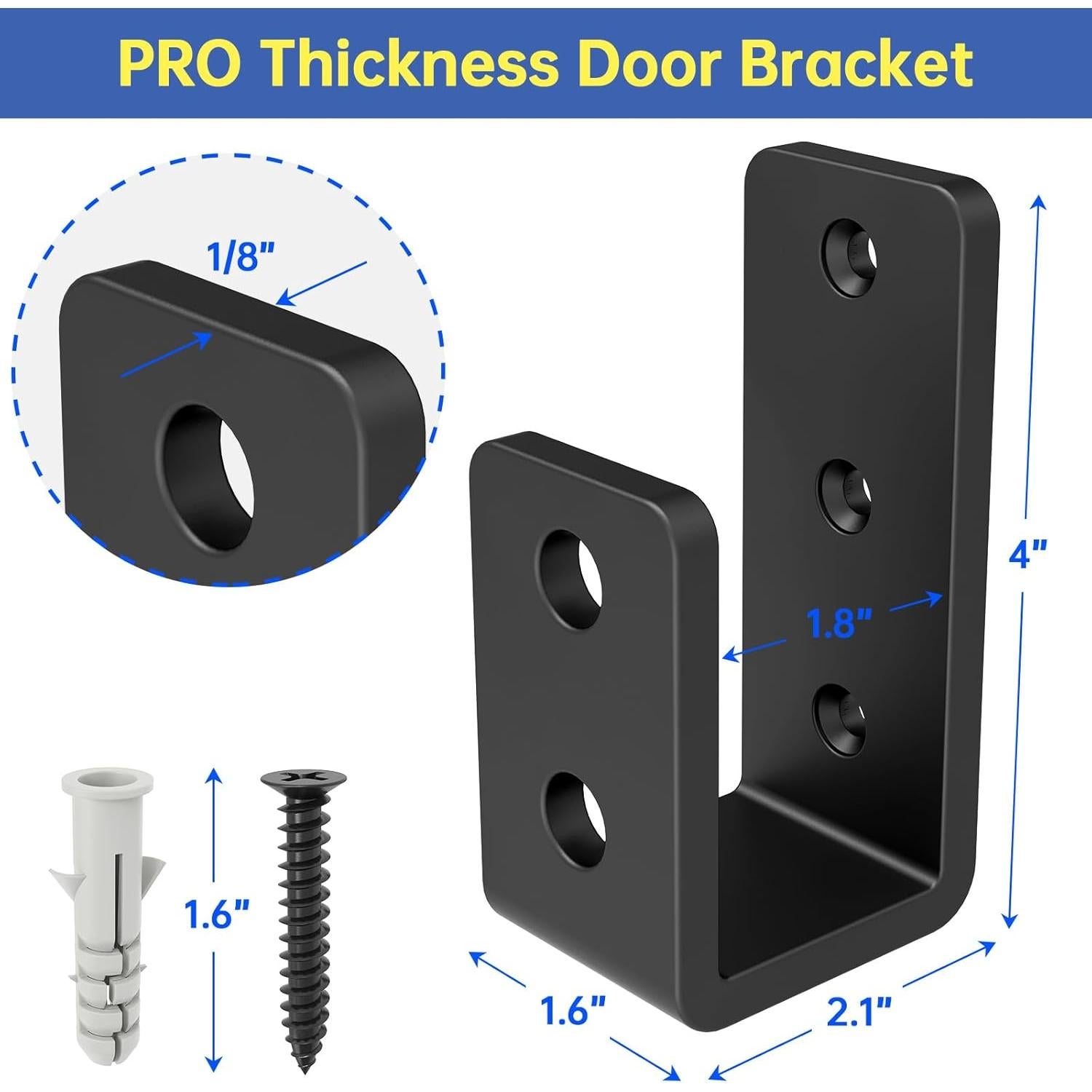 Soportes de Barricada en U KOMOHOM para Madera 2x4 - 2 Unidades