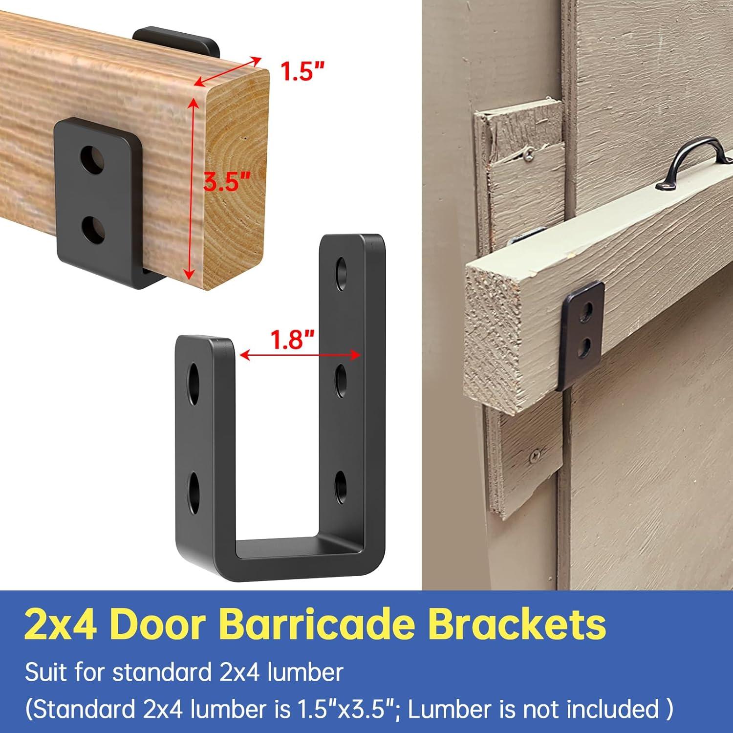 Soportes de Barricada en U KOMOHOM para Madera 2x4 - 2 Unidades