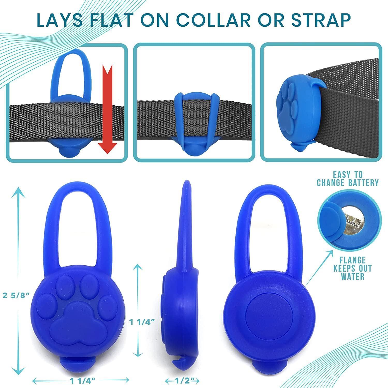 Collar LED para perros Avando, luces de seguridad 3 pcs