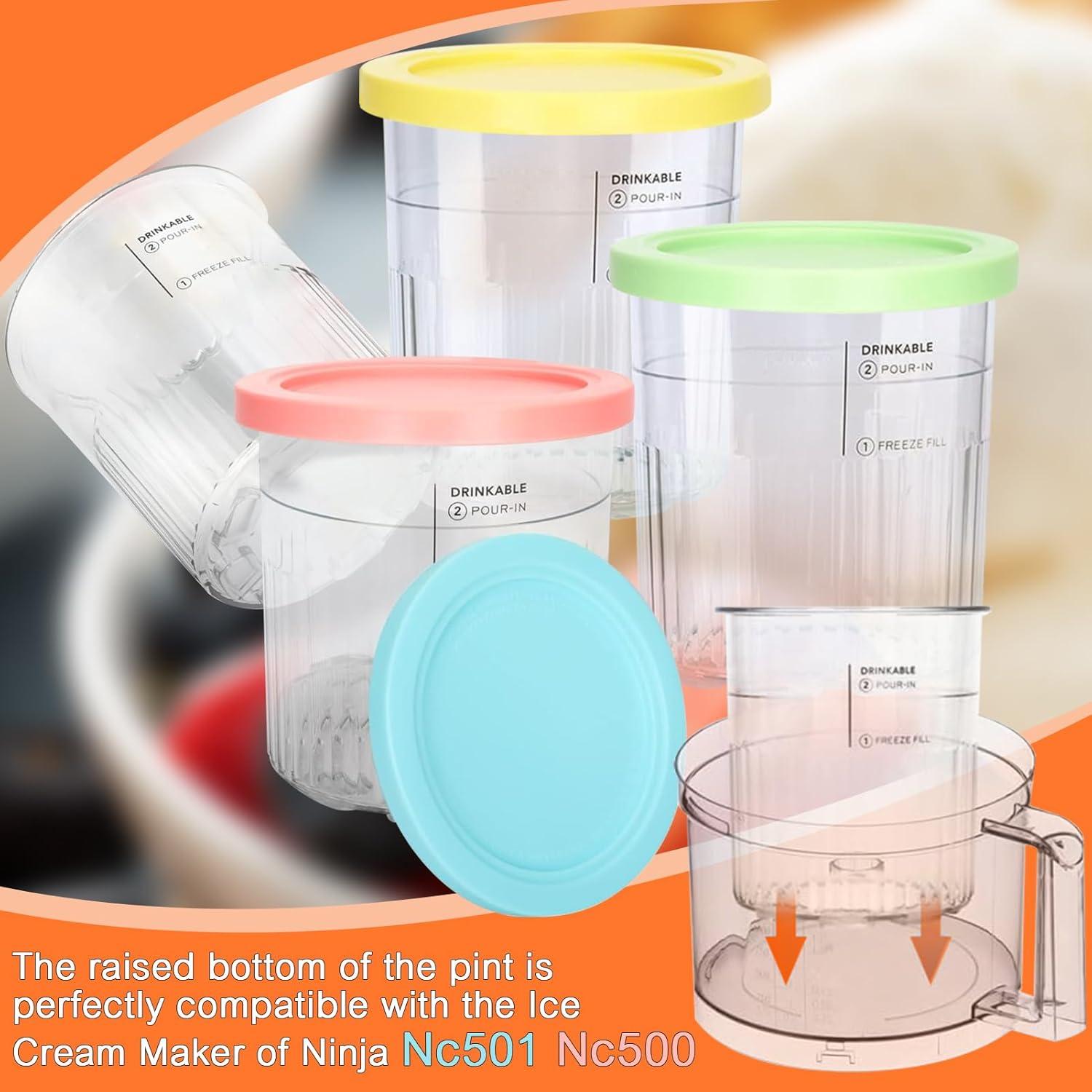 Pints y Tapas para Heladera Ninja Creami Deluxe 4 Pack 680ml