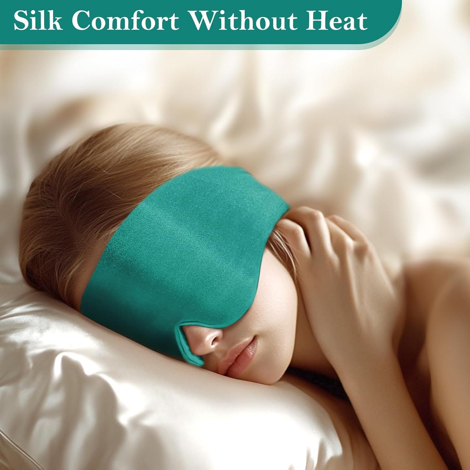 Máscara Térmica de Ojos FERVORSOFT Verde, Alivio Sinusal USB