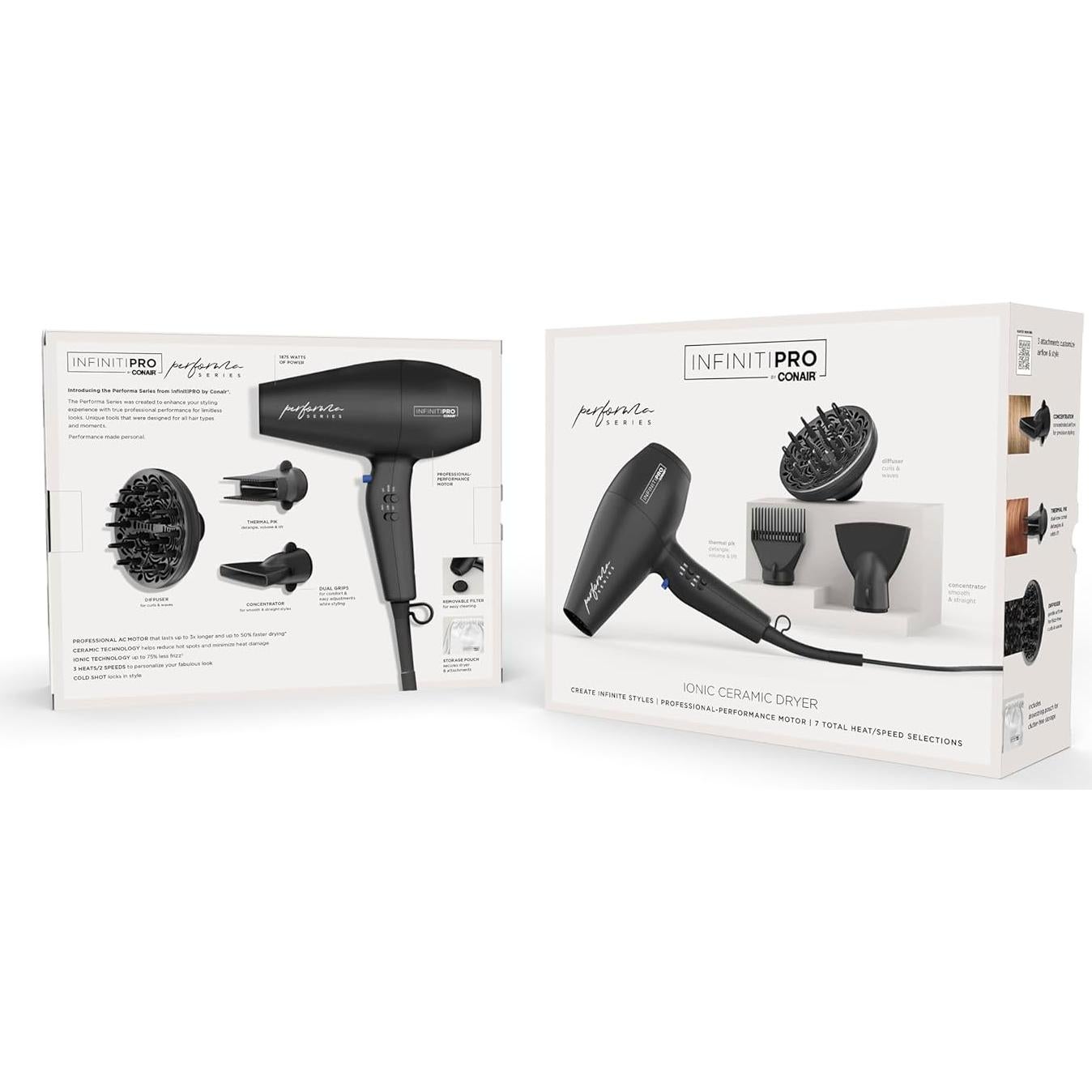 Secador de Pelo Conair Infiniti Pro 890 Profesional Negro