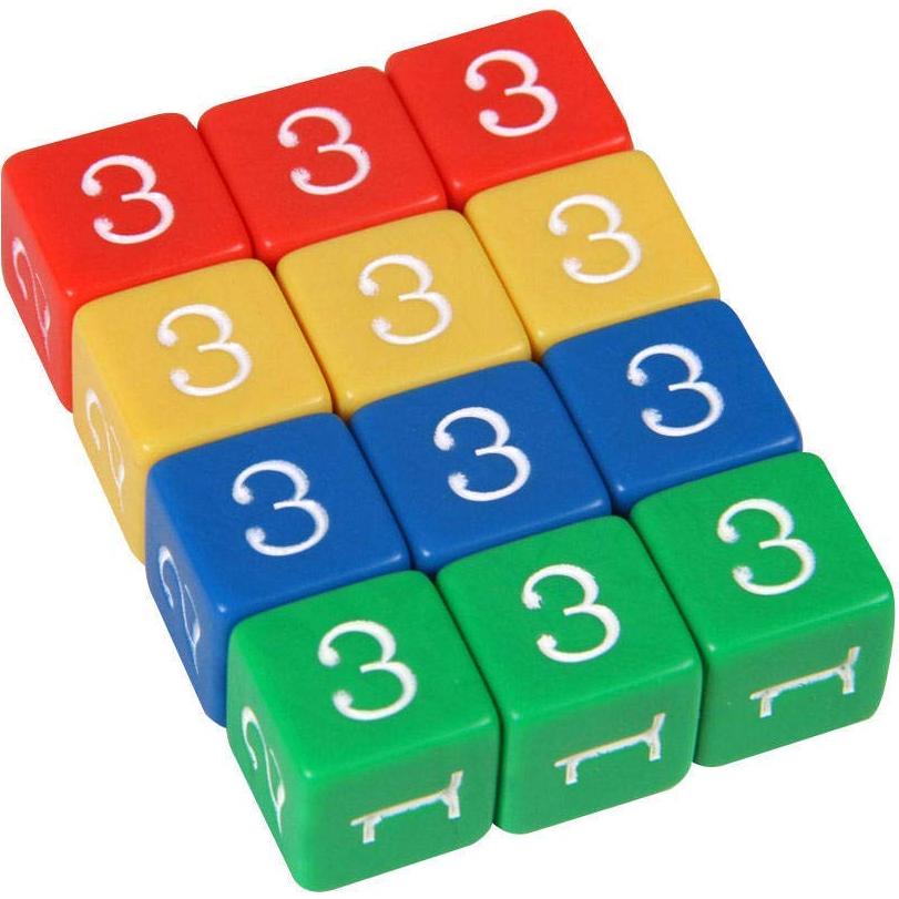 Dados de Plástico Hand2Mind Set de 12 Colores 1.9 cm