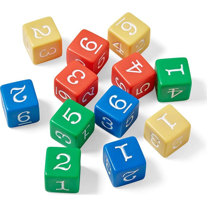 Dados de Plástico Hand2Mind Set de 12 Colores 1.9 cm