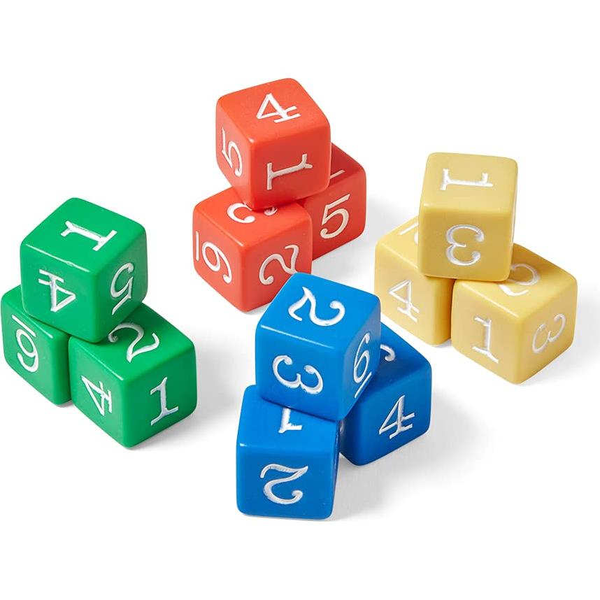 Dados de Plástico Hand2Mind Set de 12 Colores 1.9 cm