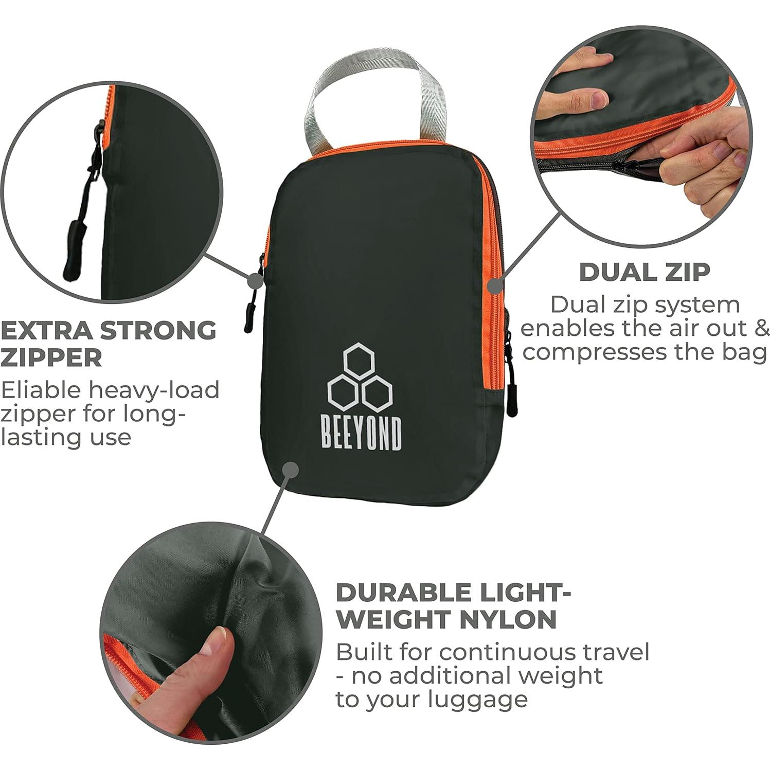 Juego de Cubos de Compresión Beeyond - 6 Piezas para Viaje