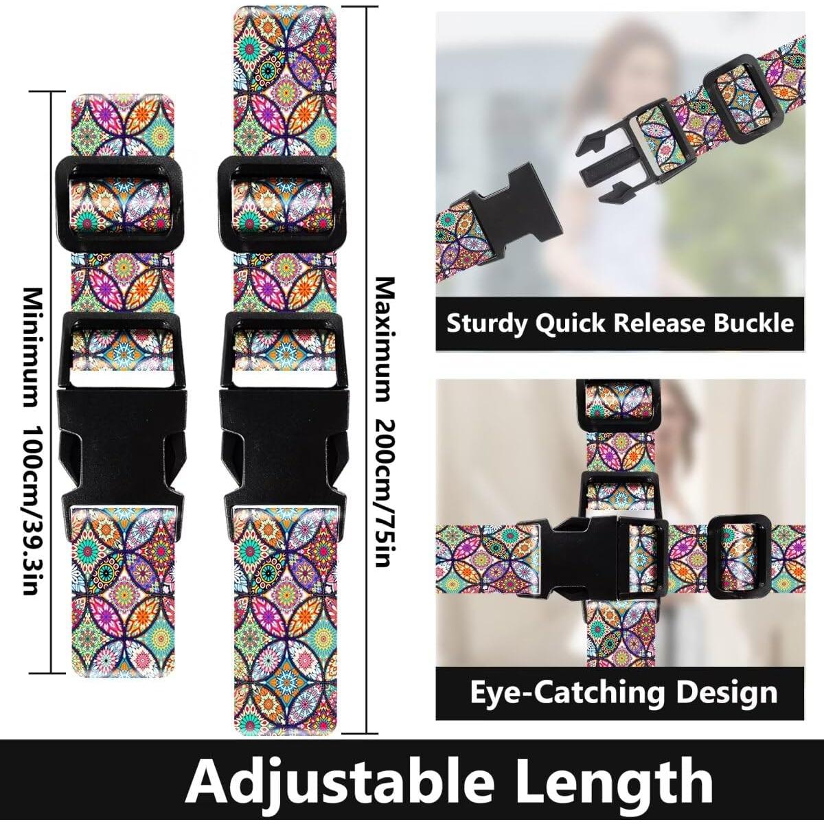 2 Correas de Equipaje Ajustables Yoiilifee Nylon Bohemia