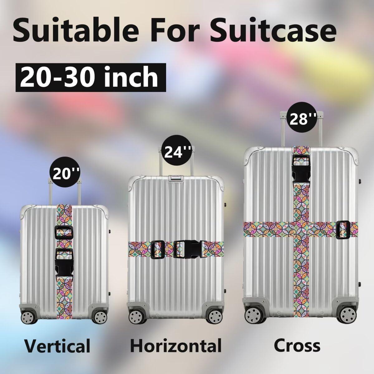 2 Correas de Equipaje Ajustables Yoiilifee Nylon Bohemia