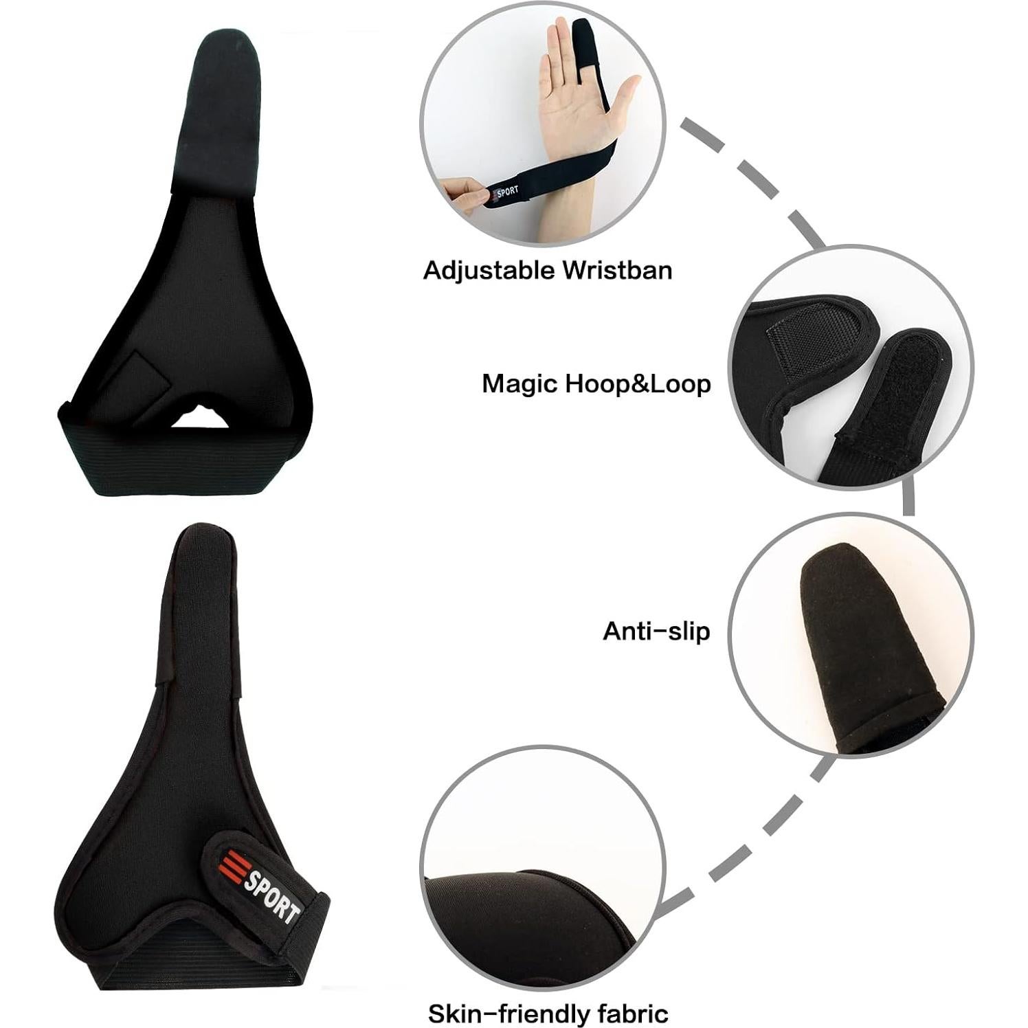 Guantes de pesca antideslizantes Klfoho - 3 piezas unisex