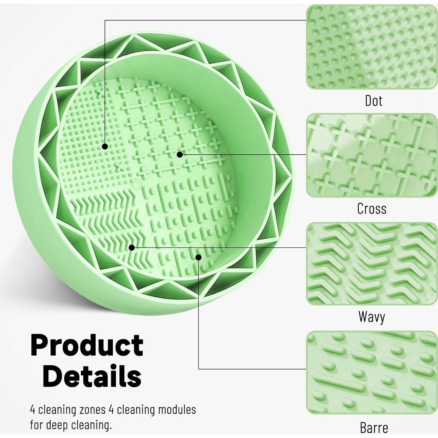 Alfombrilla Limpiadora de Brochas LELE LIFE con Soporte Verde