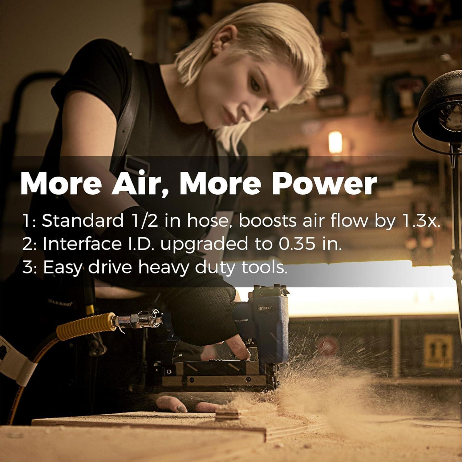 Carrete de Manguera de Aire GLAHODEN 20 m 1/2" Automático