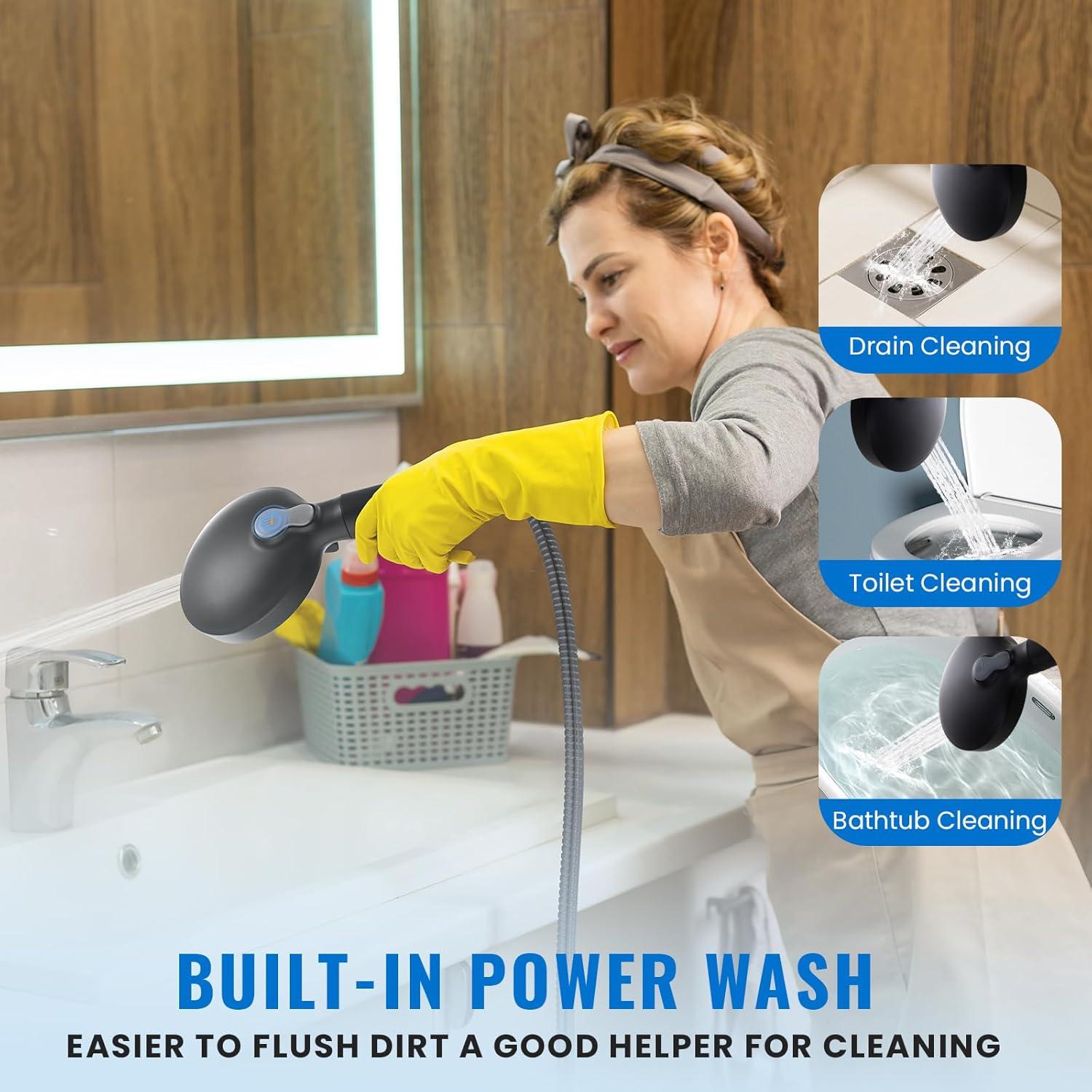 Cabezal de Ducha Filtrado Ryamen Alta Presión 9 Modos Negro