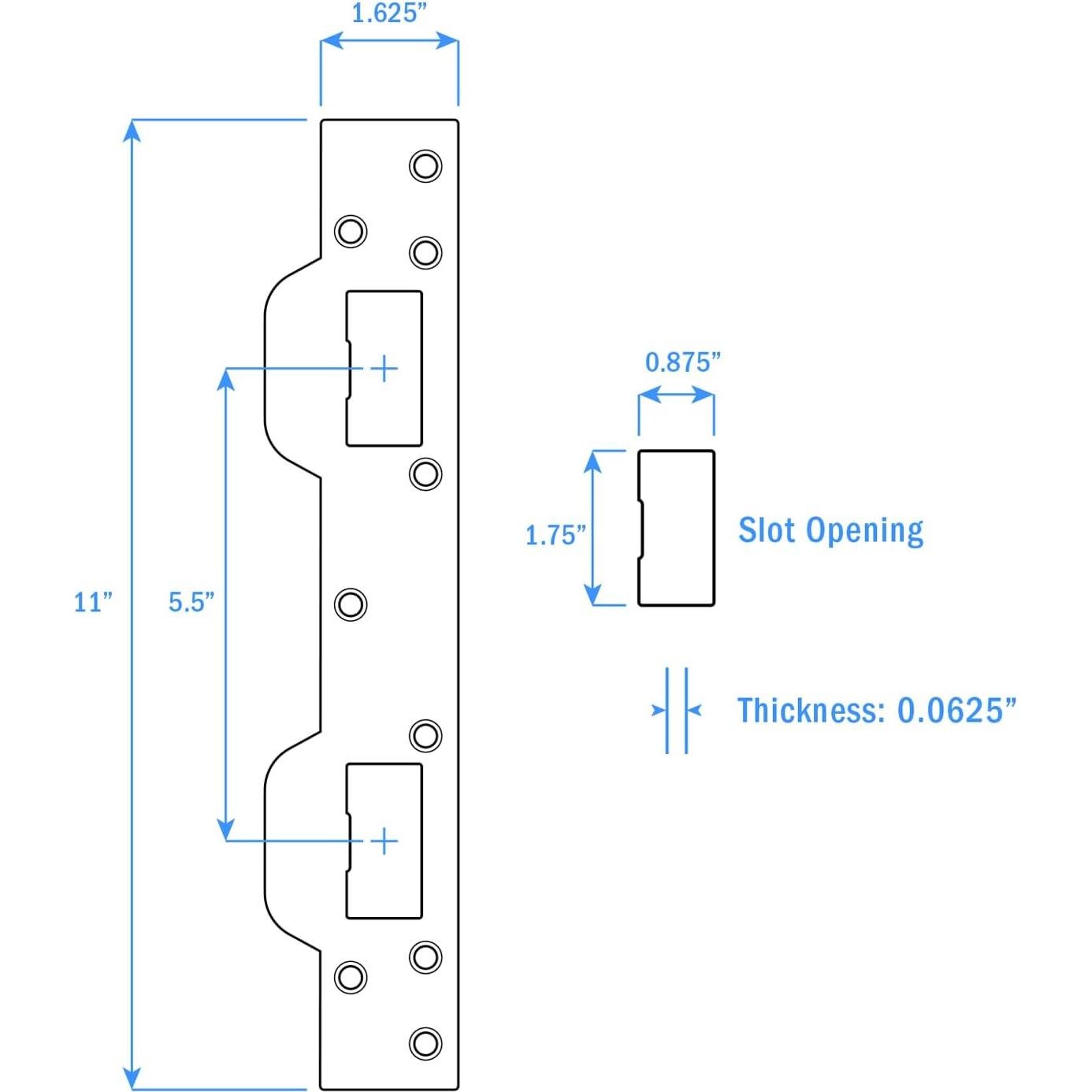 Strike de Seguridad Nuk3y SP550 para Puerta 13.97 cm Negro Mate