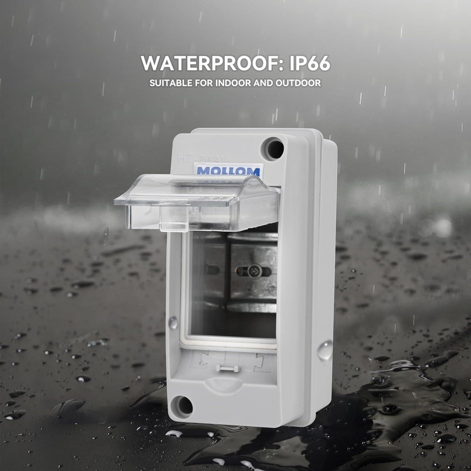 Caja de Protección de Distribución Mollom 2 Vías IP65 60x95x125mm