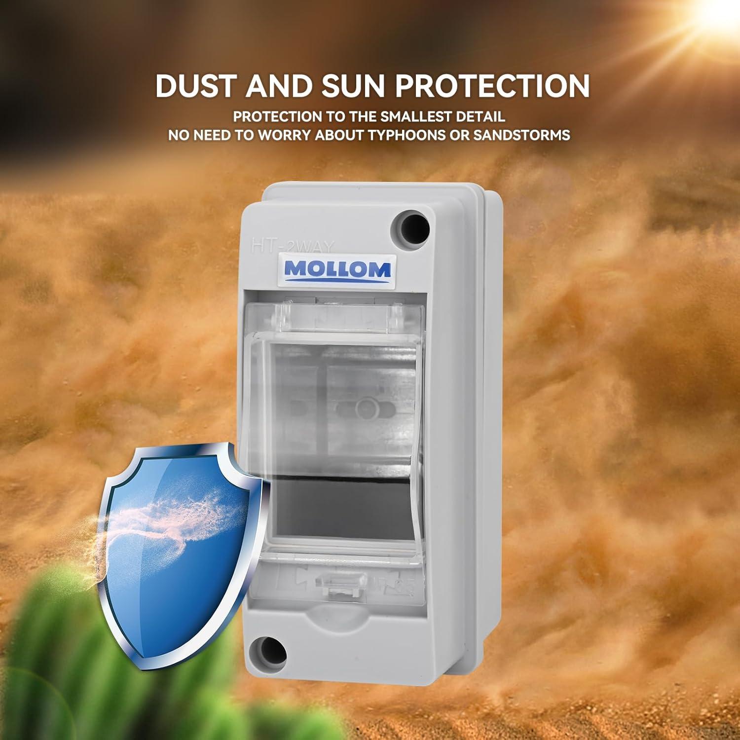 Caja de Protección de Distribución Mollom 2 Vías IP65 60x95x125mm