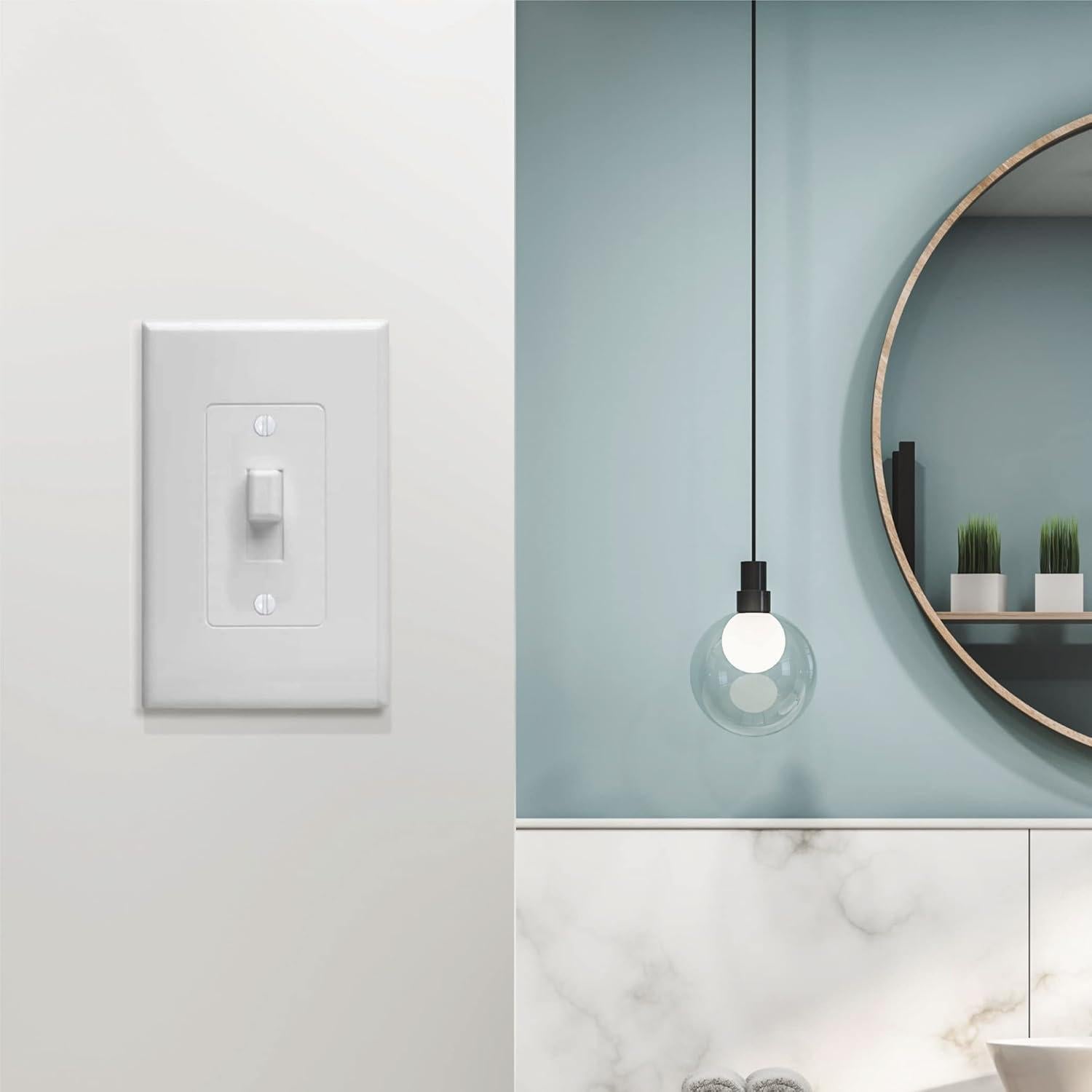 Cubierta de Toma de Corriente TayMac 1-Gang Policarbonato Blanco - Paquete de 5