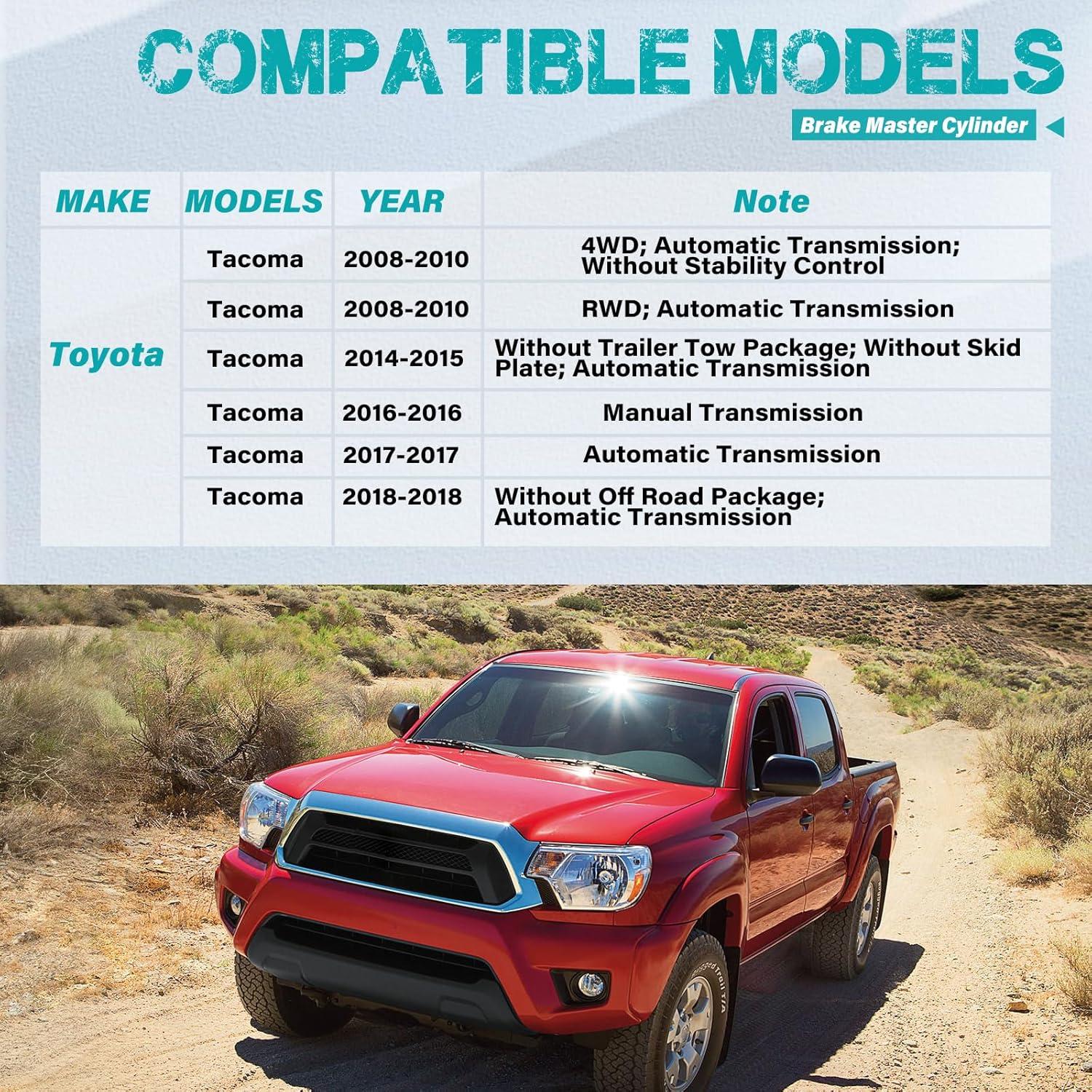 Cilindro Maestro de Freno Orceed M630597 con Depósito y Sensor para Toyota Tacoma 2008-2018