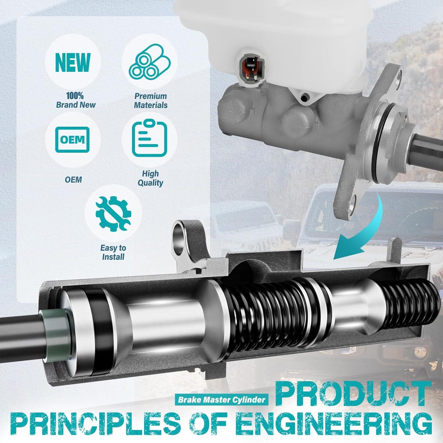 Cilindro Maestro de Freno Orceed M630597 con Depósito y Sensor para Toyota Tacoma 2008-2018