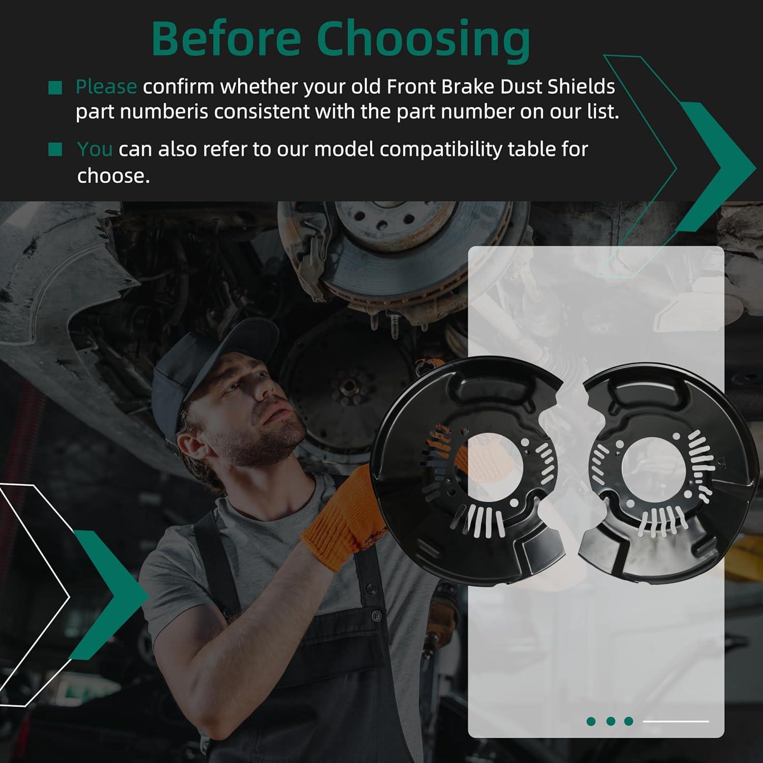 Escudos de Polvo de Freno Delantero Toyota Tacoma 2005-2025