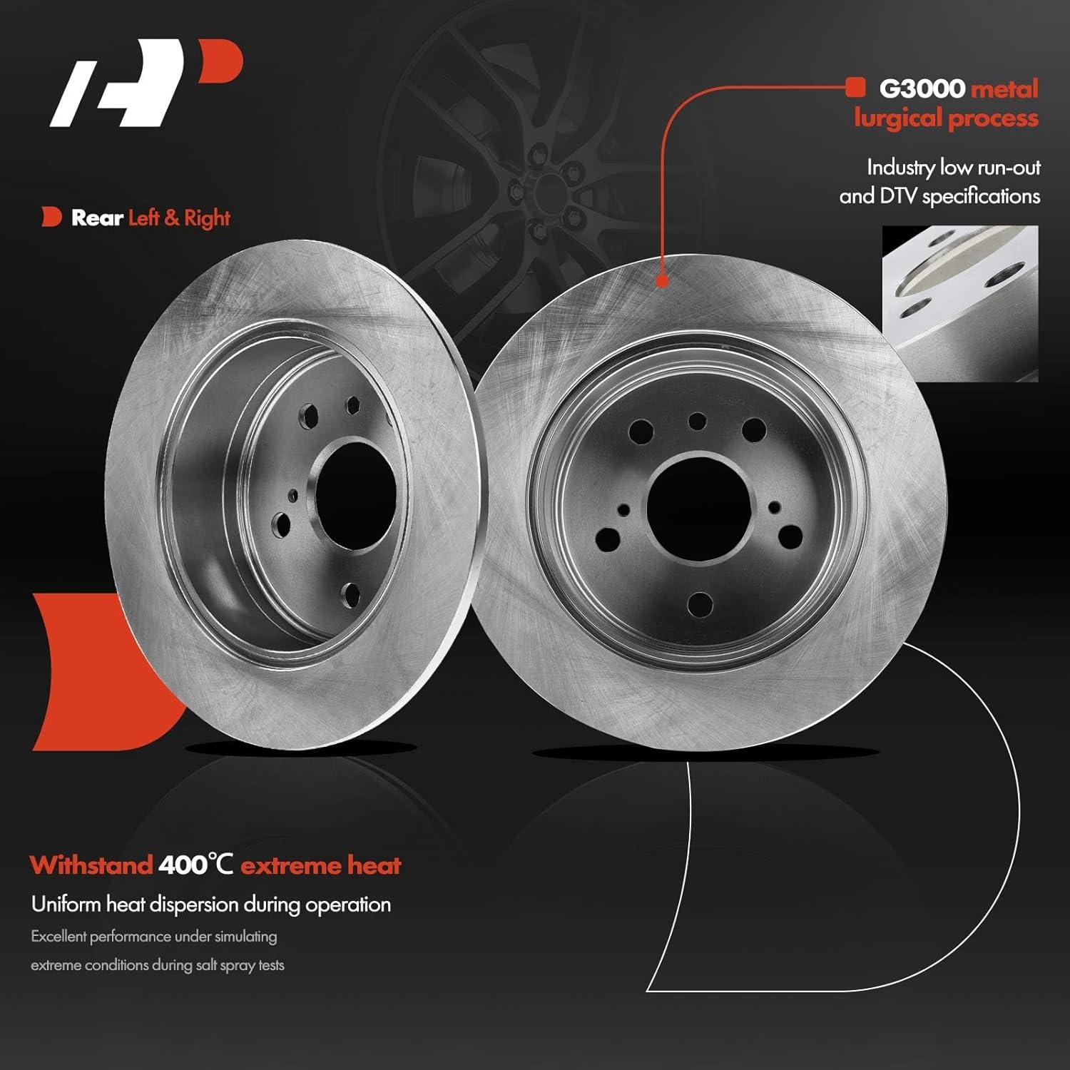 Disco de Freno Sólido Trasero A-Premium 280.9mm + Kit Pastillas Cerámicas