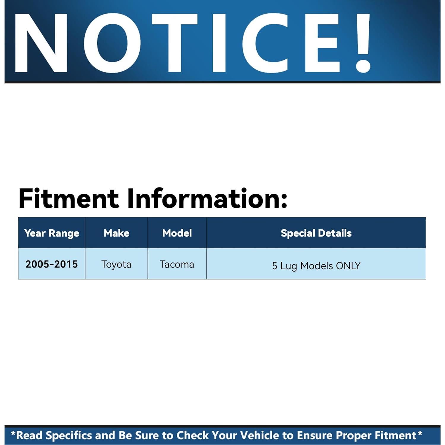 Kit de frenos delantero Detroit Axle para Toyota Tacoma 2005-2015