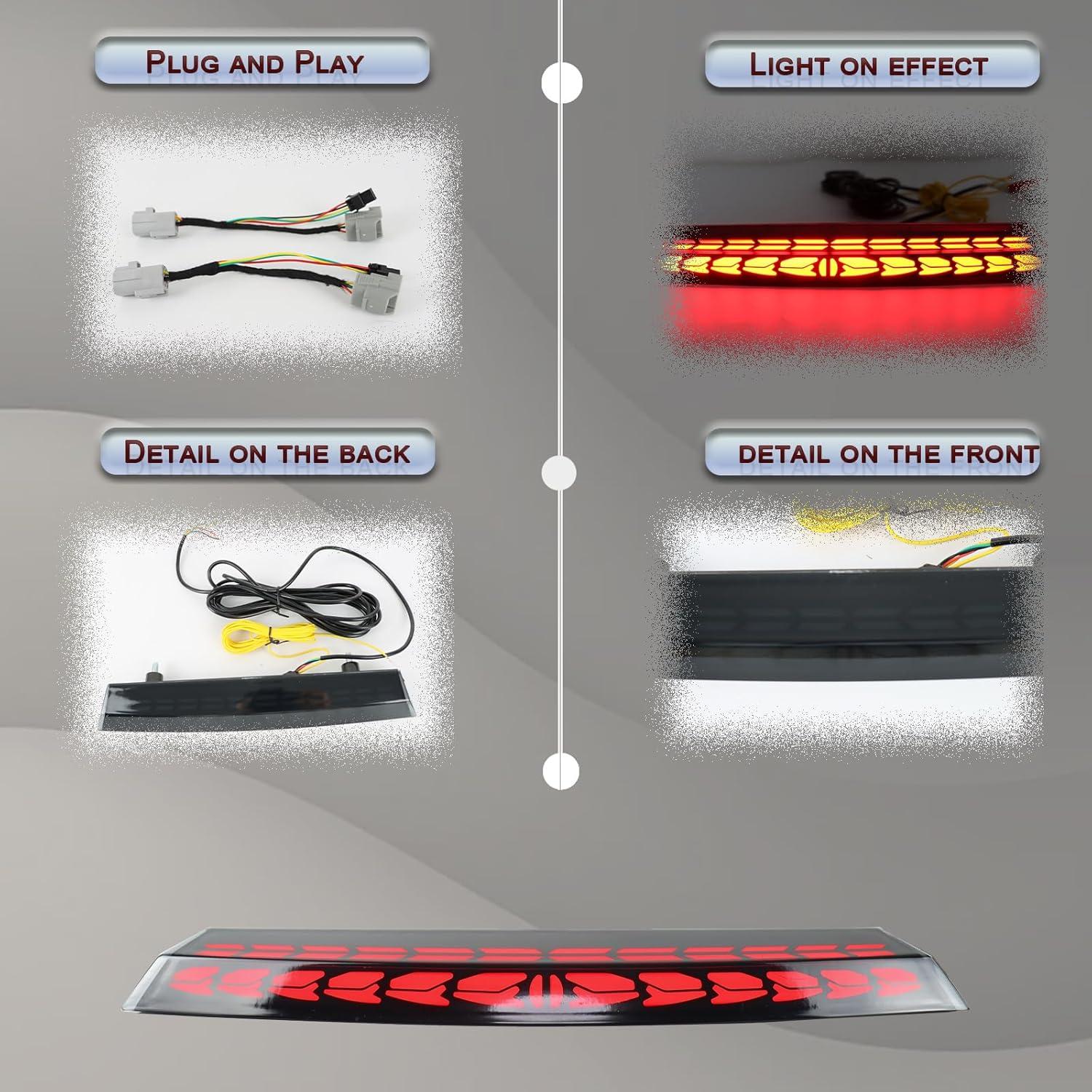 Luz de freno trasera LED GEEGEETOP para Toyota Highlander 2021-2025