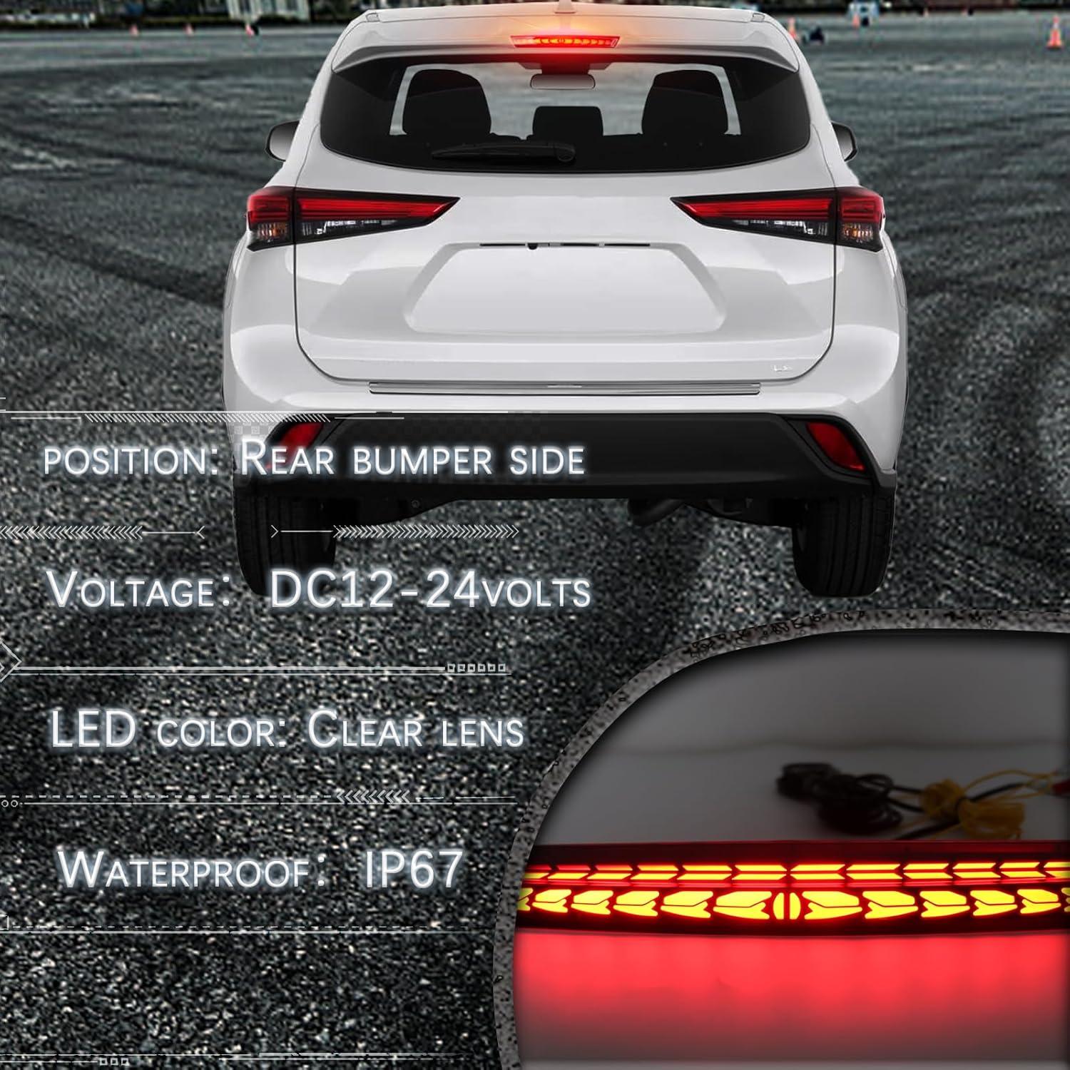 Luz de freno trasera LED GEEGEETOP para Toyota Highlander 2021-2025