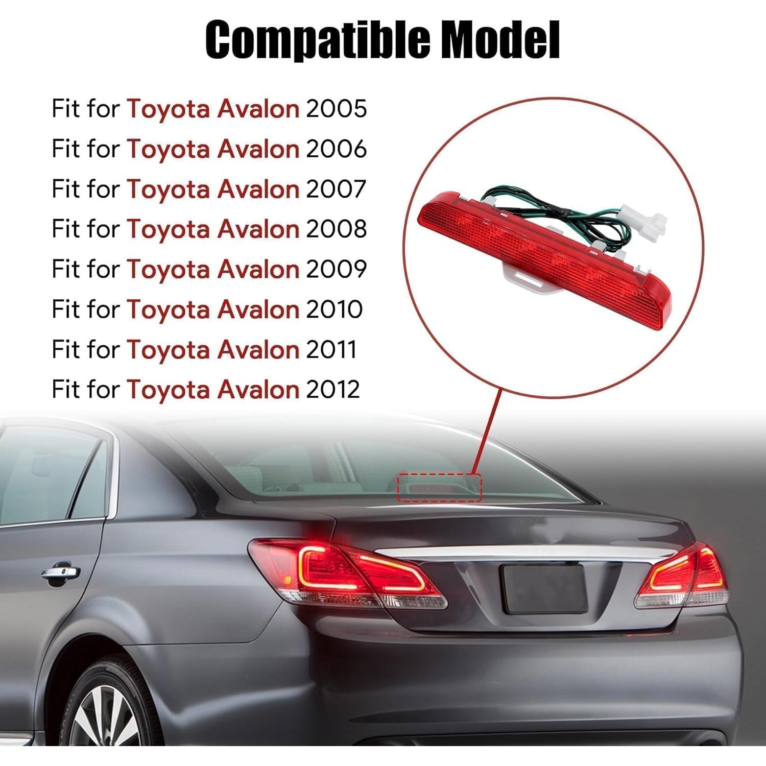 Luz de freno de tercer stop LoloWheat para Toyota Avalon 2005-2012