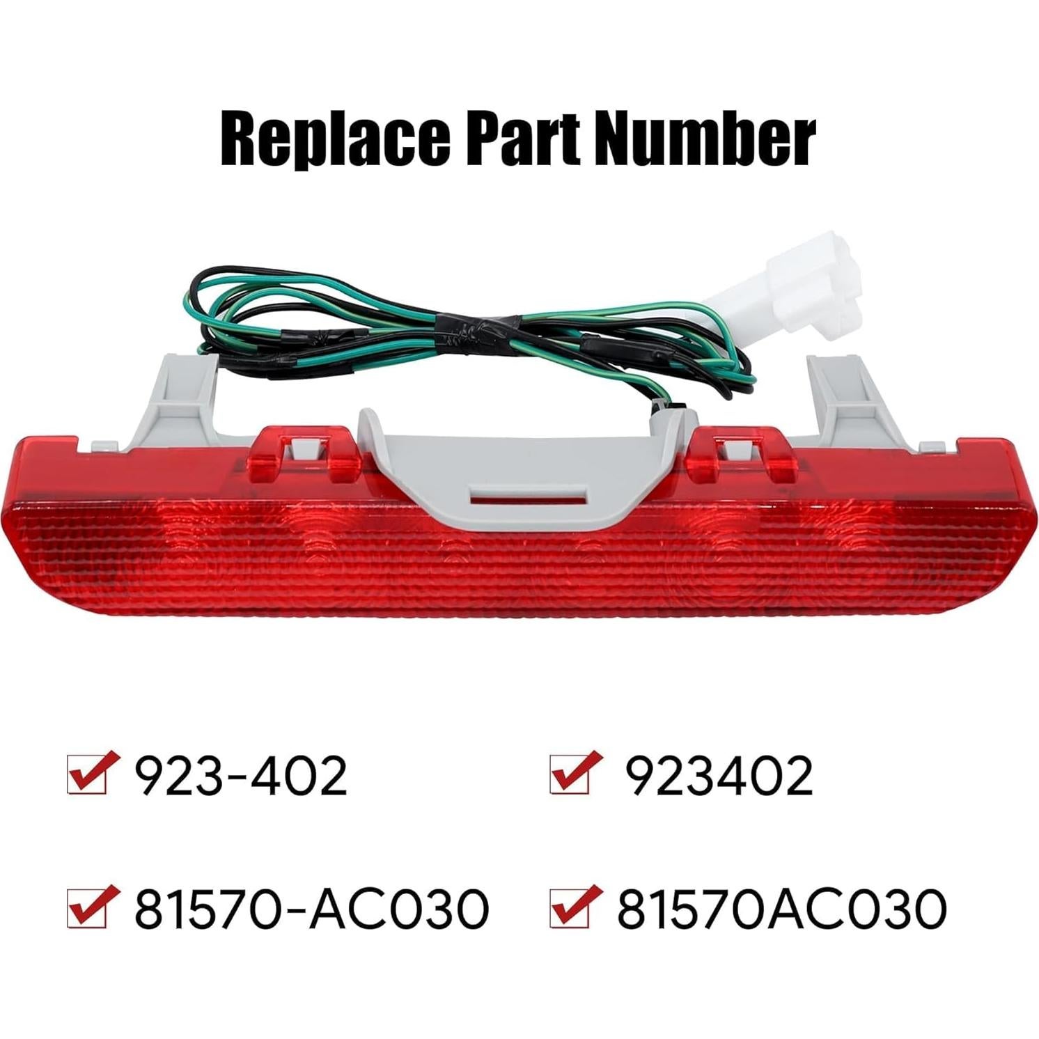 Luz de freno de tercer stop LoloWheat para Toyota Avalon 2005-2012