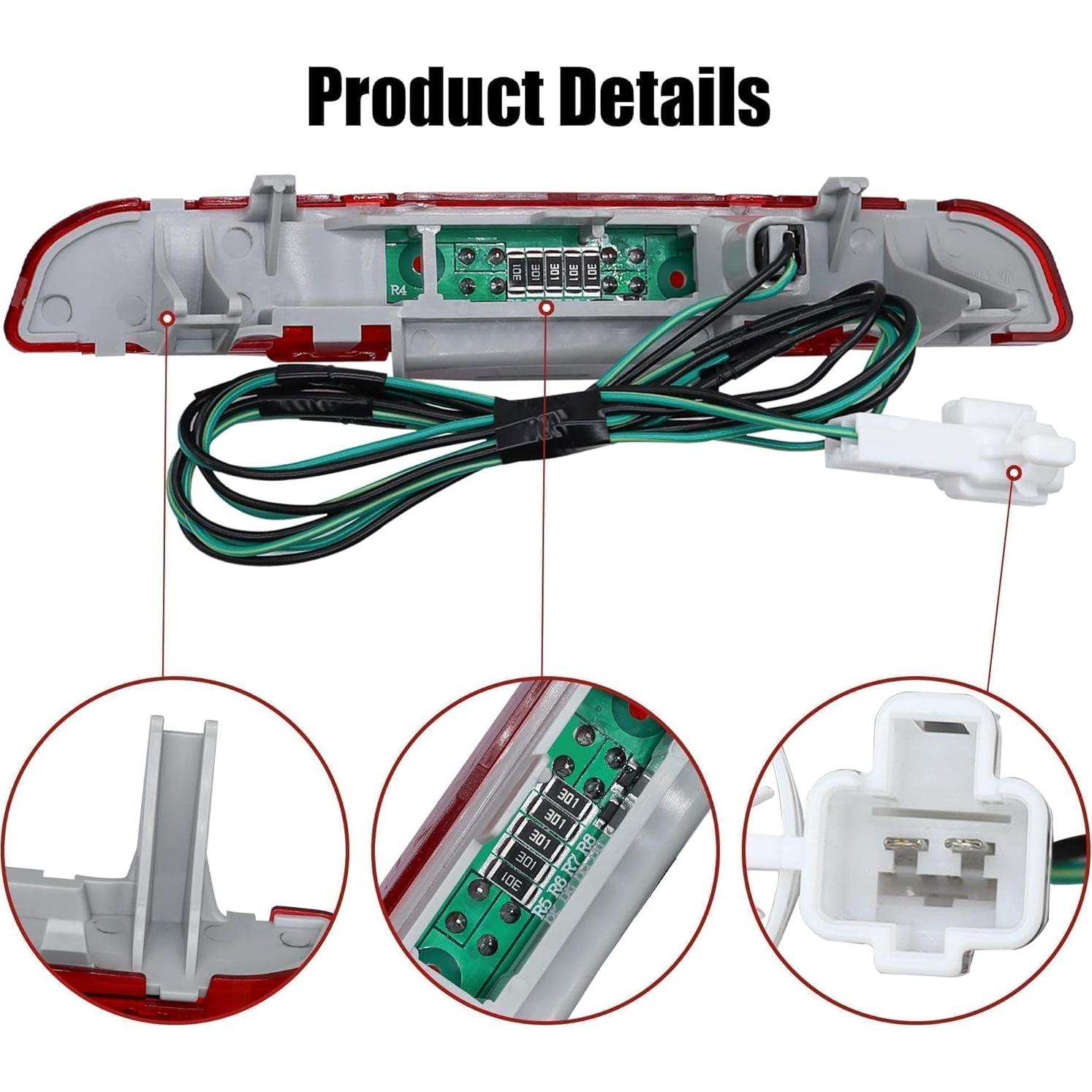 Luz de freno de tercer stop LoloWheat para Toyota Avalon 2005-2012