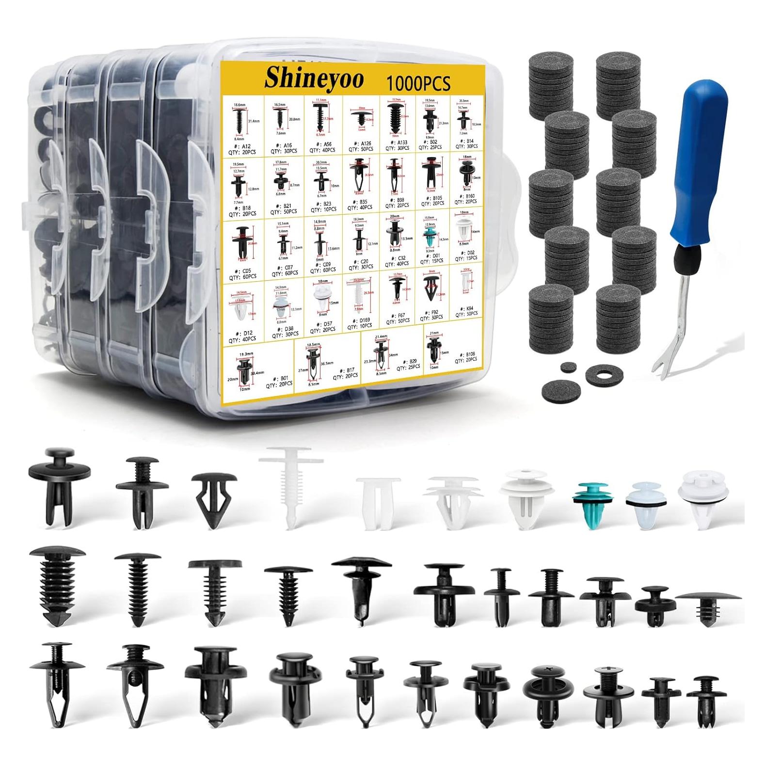 Kit de Clips de Retención de Automóvil Shineyoo 1101PCS