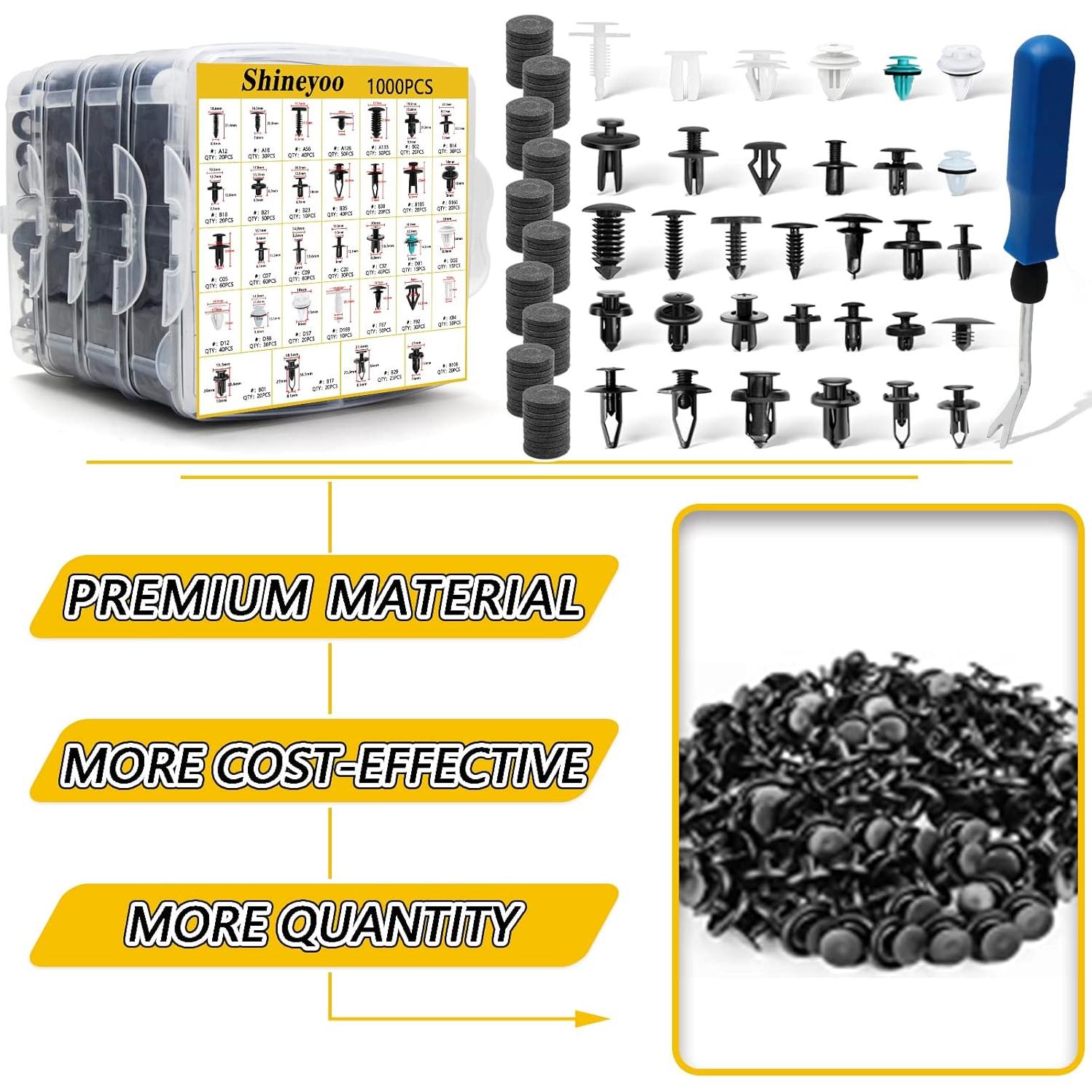 Kit de Clips de Retención de Automóvil Shineyoo 1101PCS