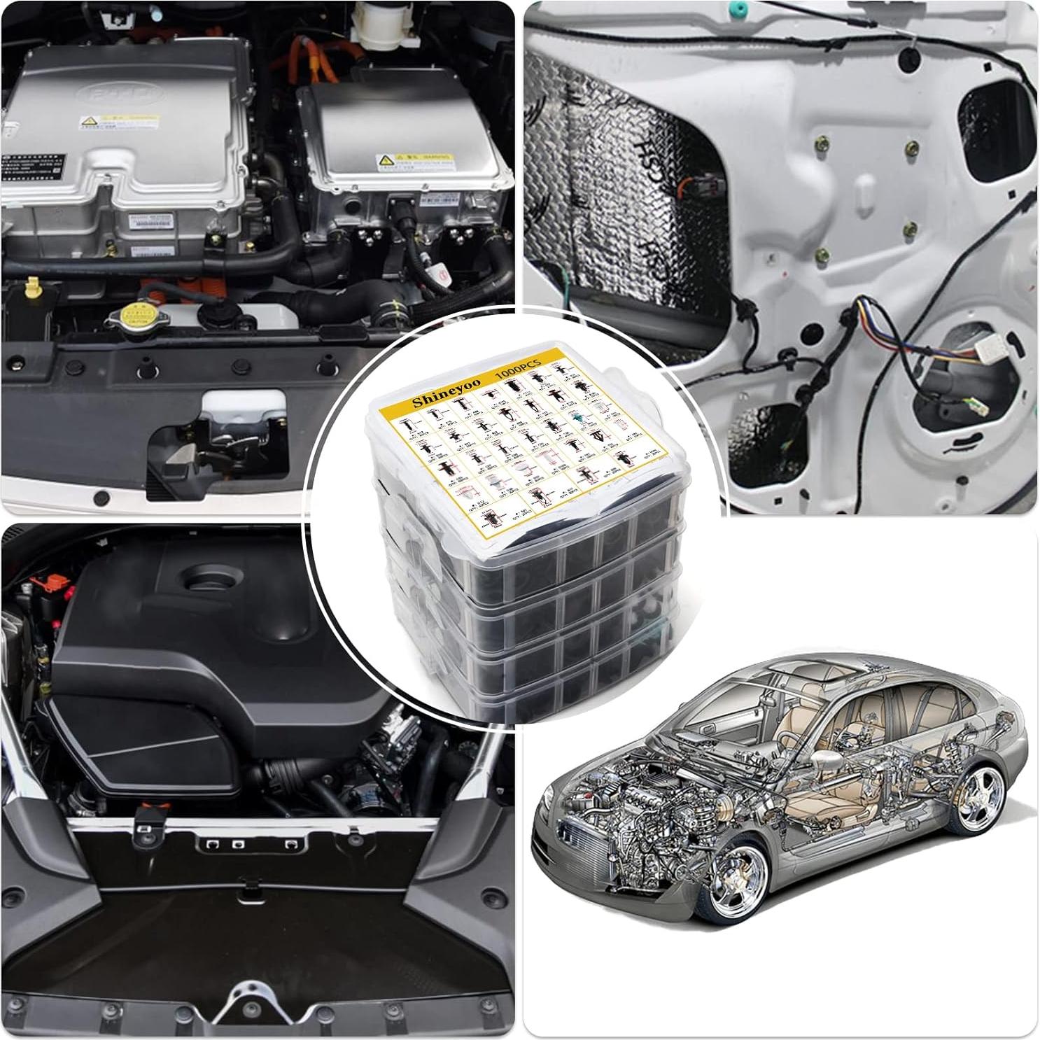 Kit de Clips de Retención de Automóvil Shineyoo 1101PCS