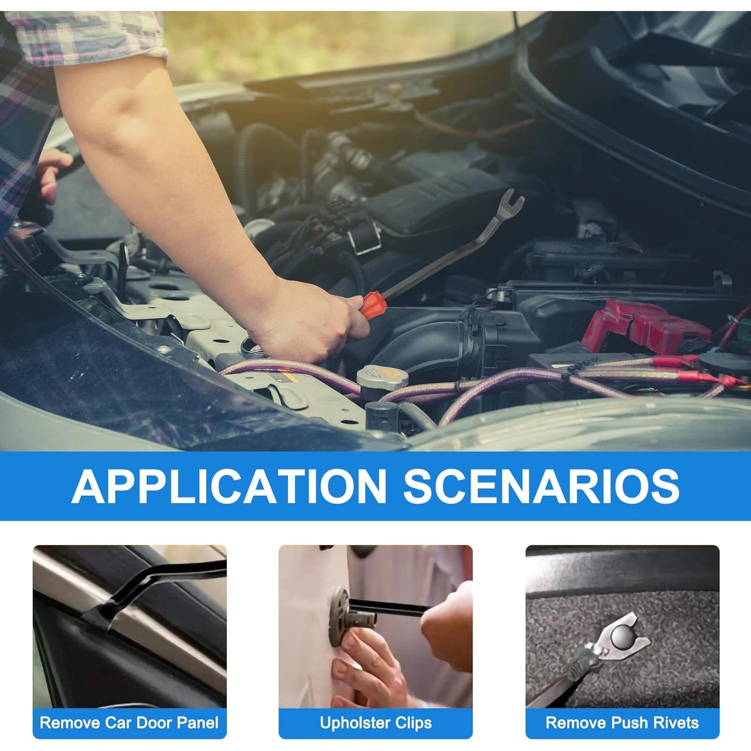 Kit de 120 Clips de Coche QIIYCCE - 6 Tamaños, Nylon Duradero