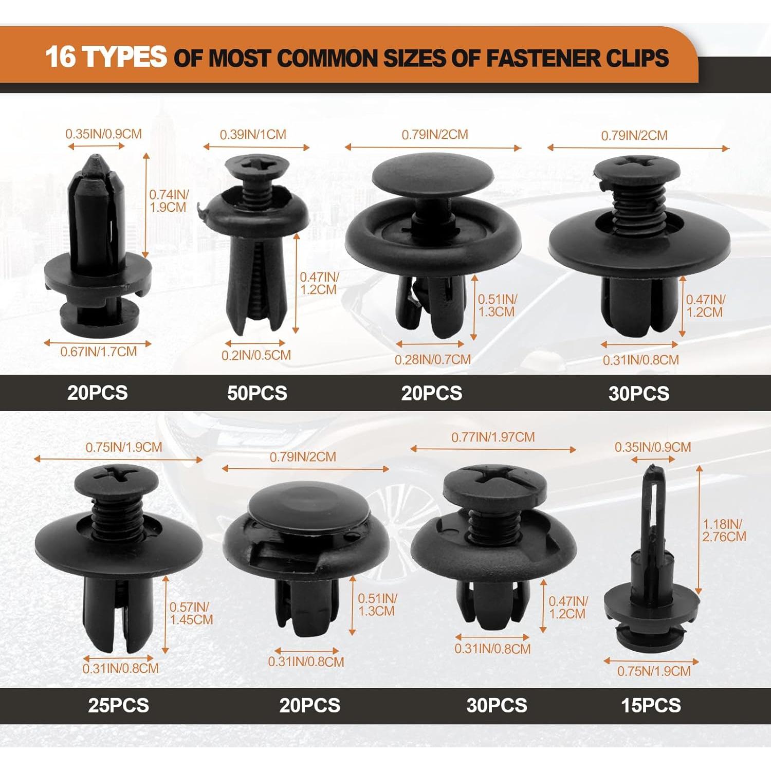 Kit 635 Piezas Sujetadores de Clips Automotrices TOPCNOEM
