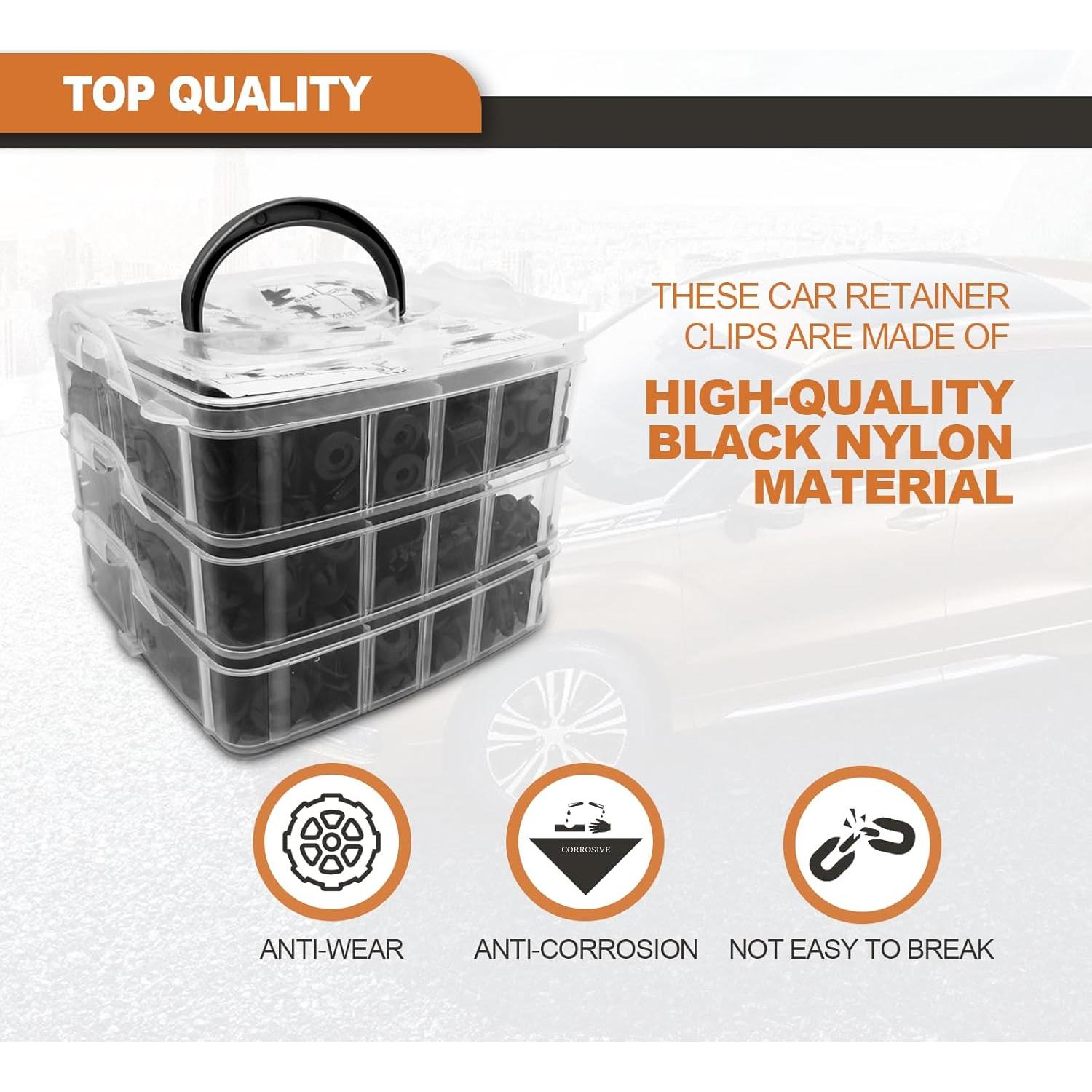 Kit 635 Piezas Sujetadores de Clips Automotrices TOPCNOEM